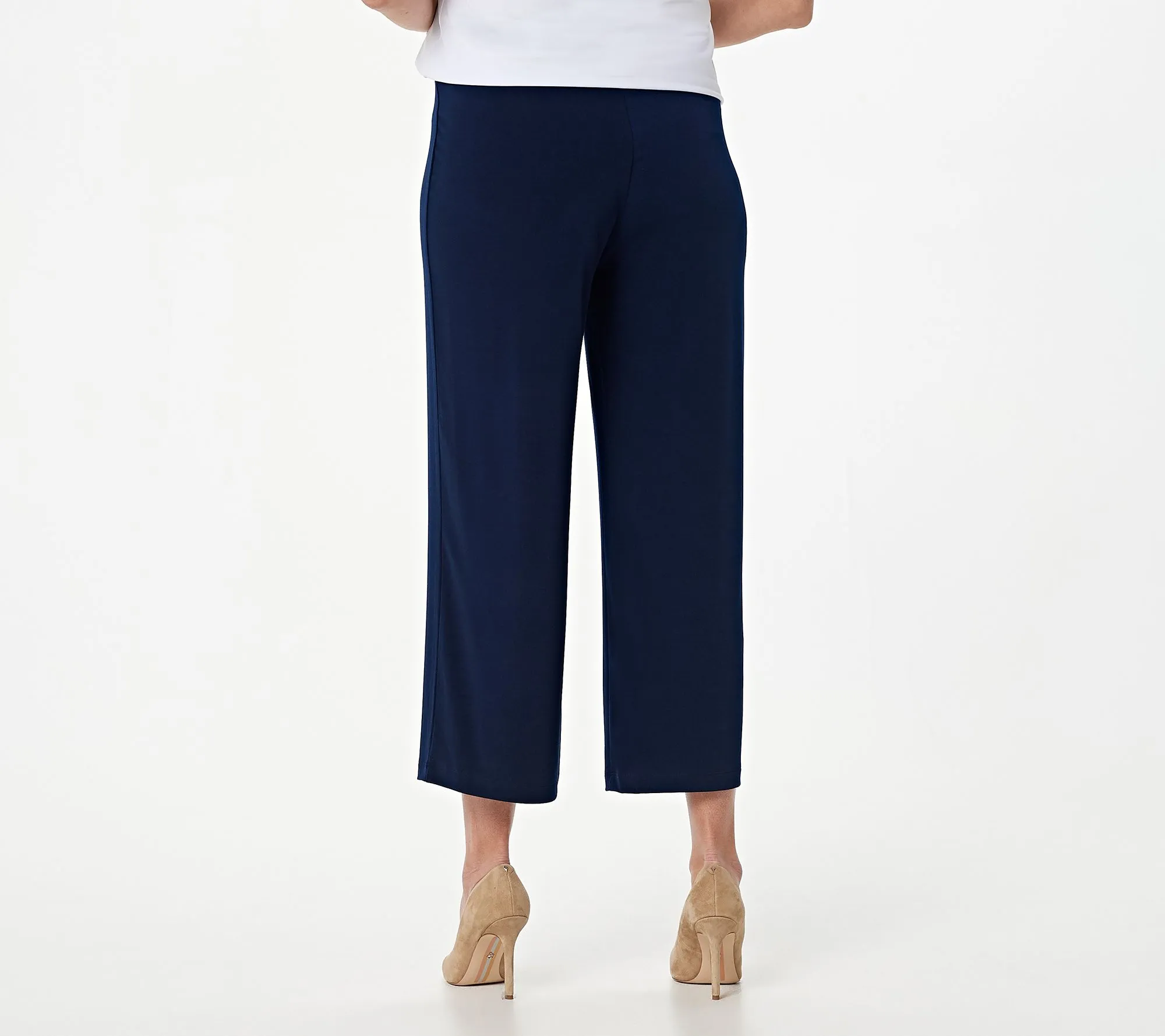 "As Is" Susan Graver Essentials Reg. Liquid Knit Crop Pants