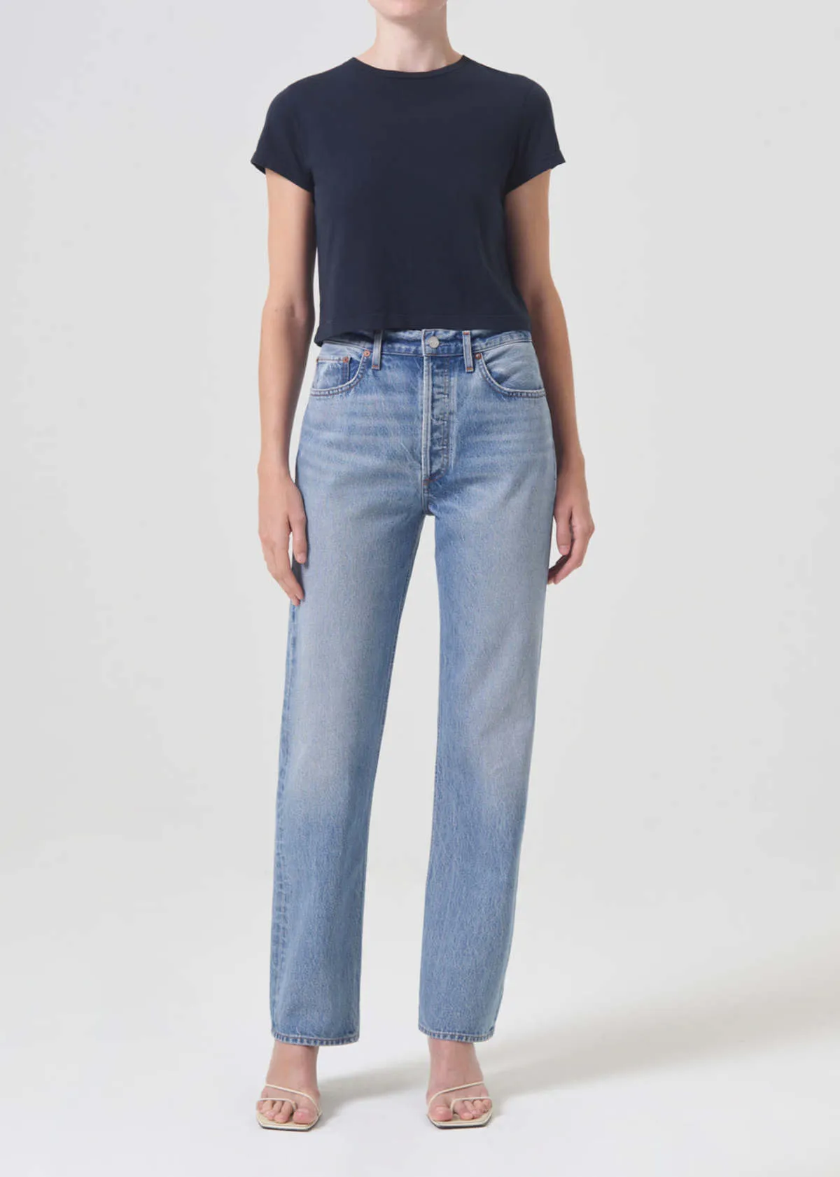 90s Pinch Waist High Rise Straight Jeans - Infinite