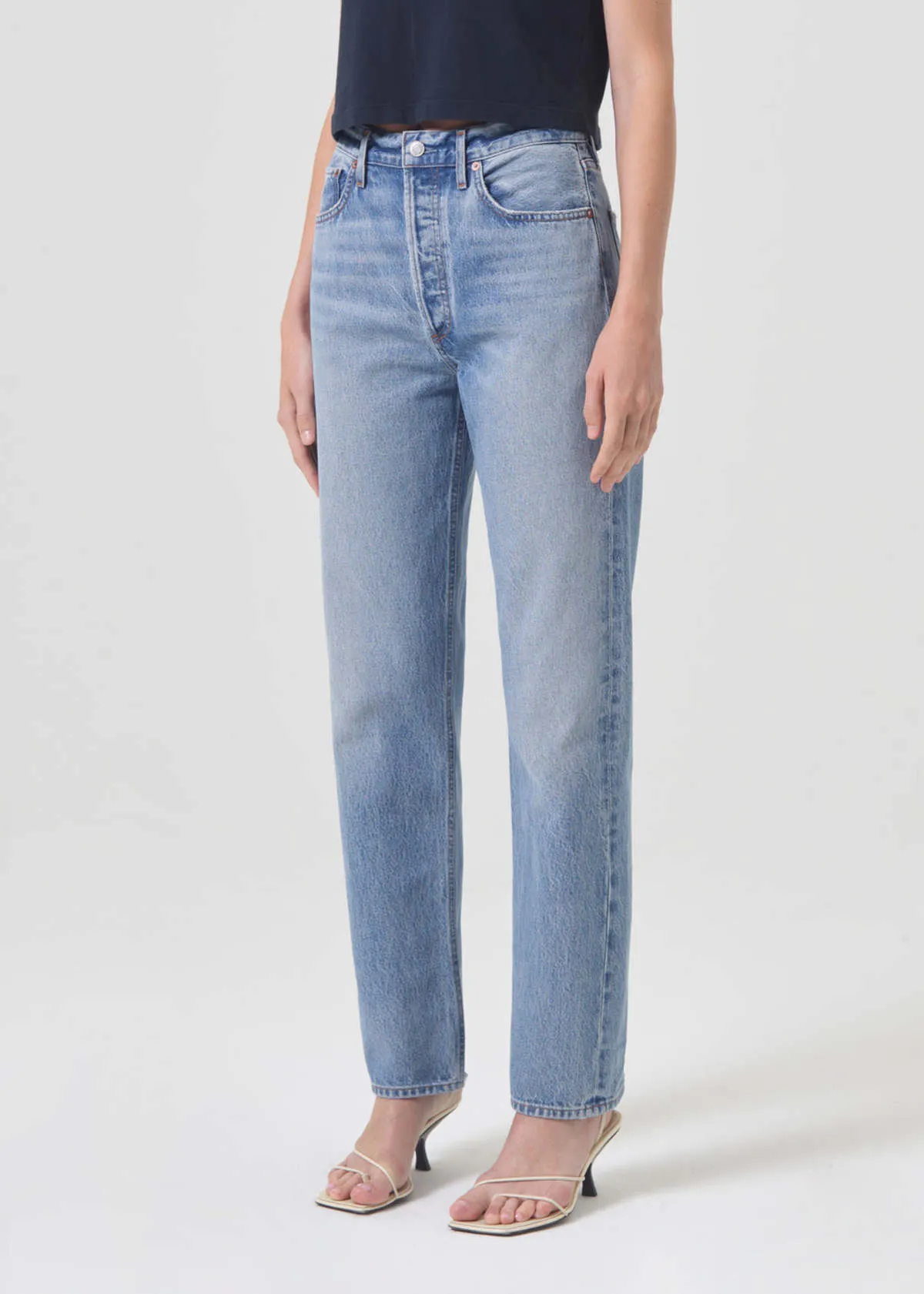 90s Pinch Waist High Rise Straight Jeans - Infinite