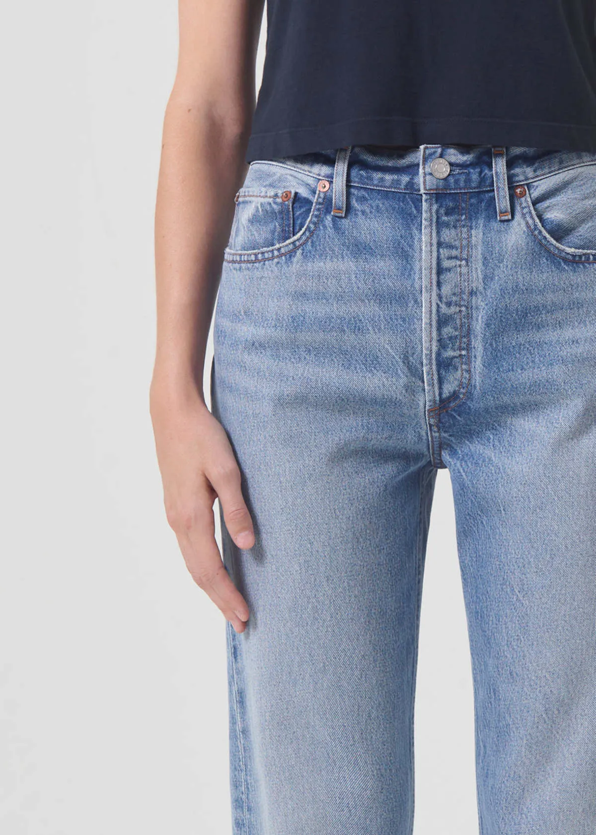 90s Pinch Waist High Rise Straight Jeans - Infinite