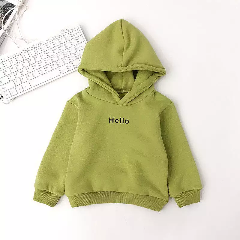 Baby Kid Unisex Solid Color Letters Hoodies Sweatshirts Wholesale 23082805