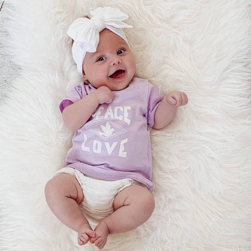 Baby Top Knot Double Bow Headband Ivory