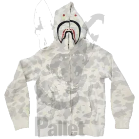 Bape - White Camo ZIp up - SIze X-Large