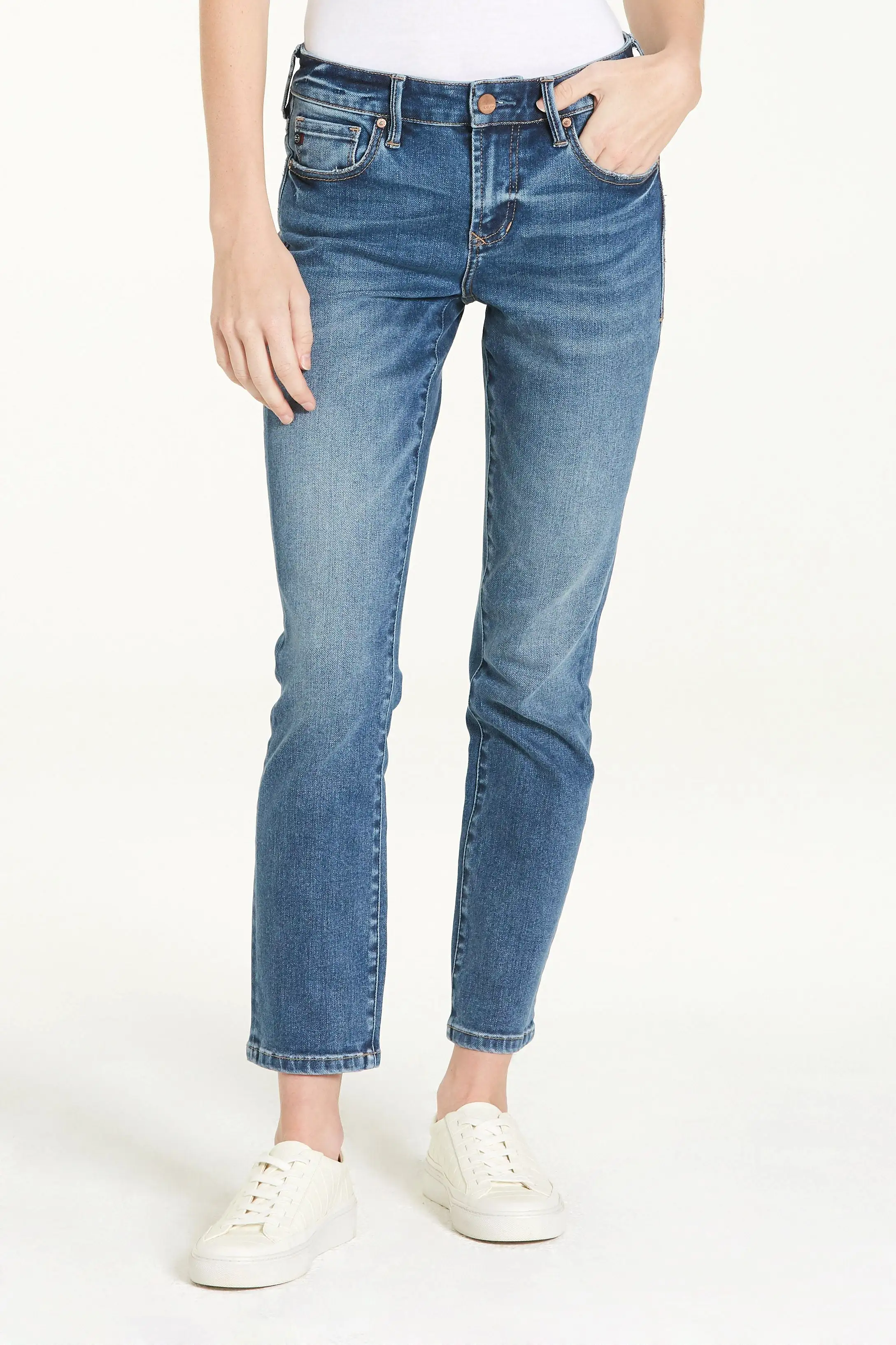 Blaire High Rise Ankle Slim Straight Jeans