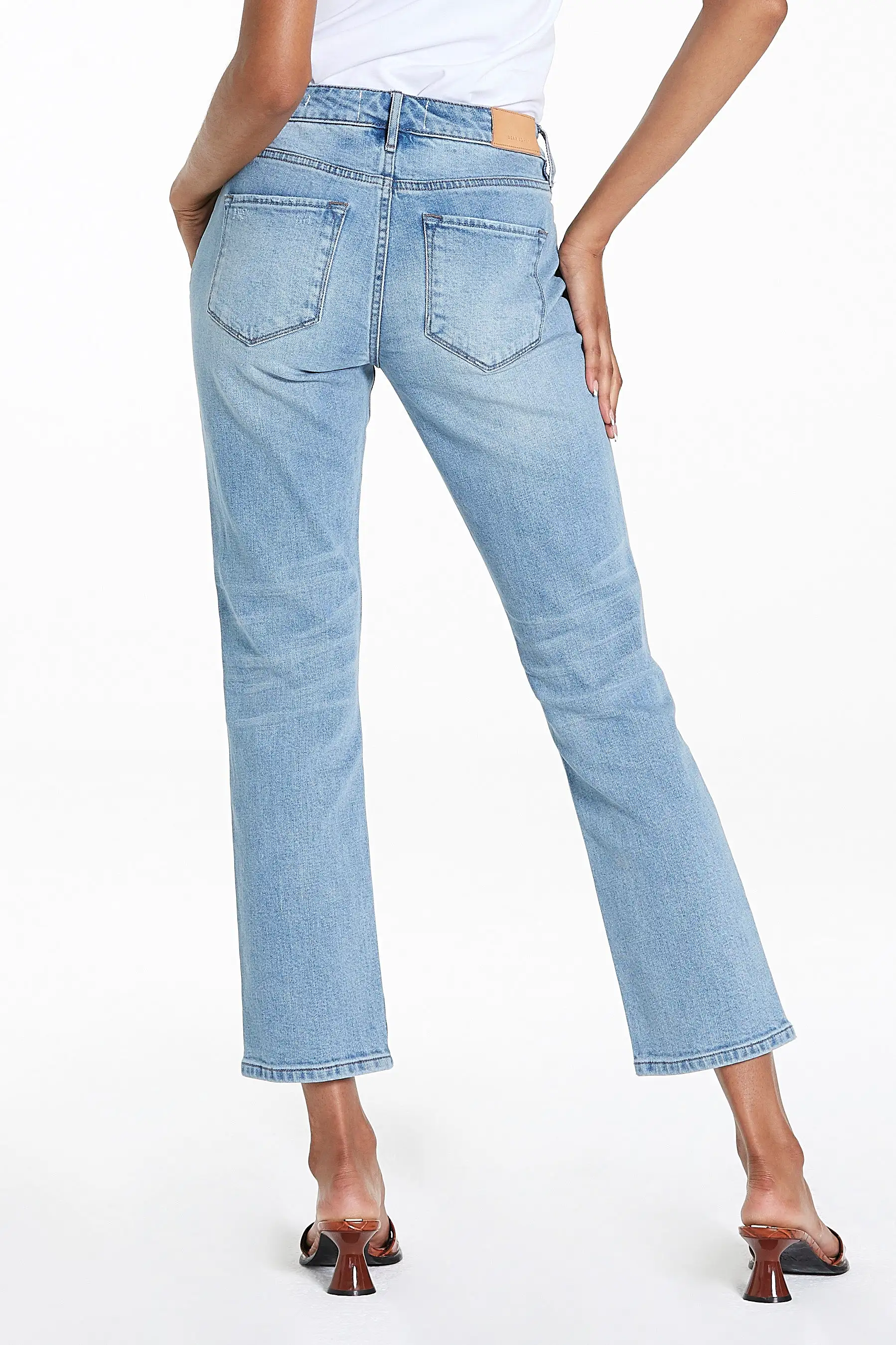 Blaire High Rise Ankle Slim Straight Jeans