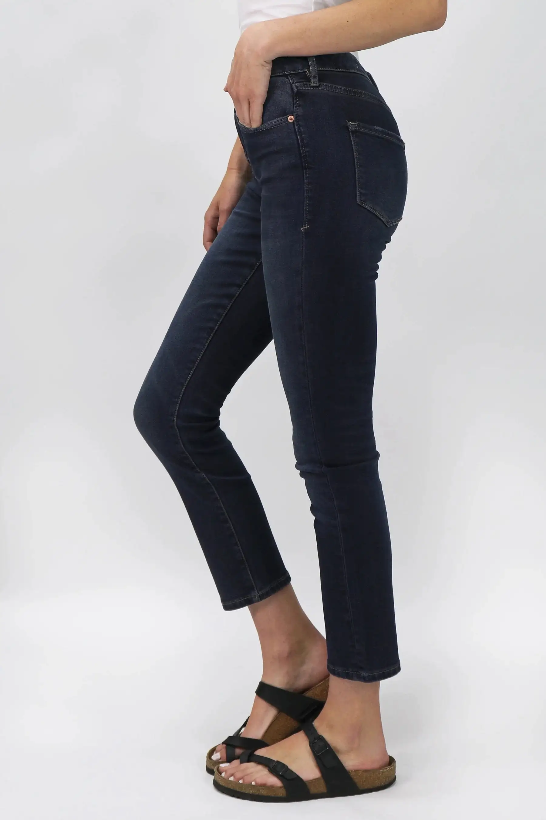 Blaire High Rise Ankle Slim Straight Jeans