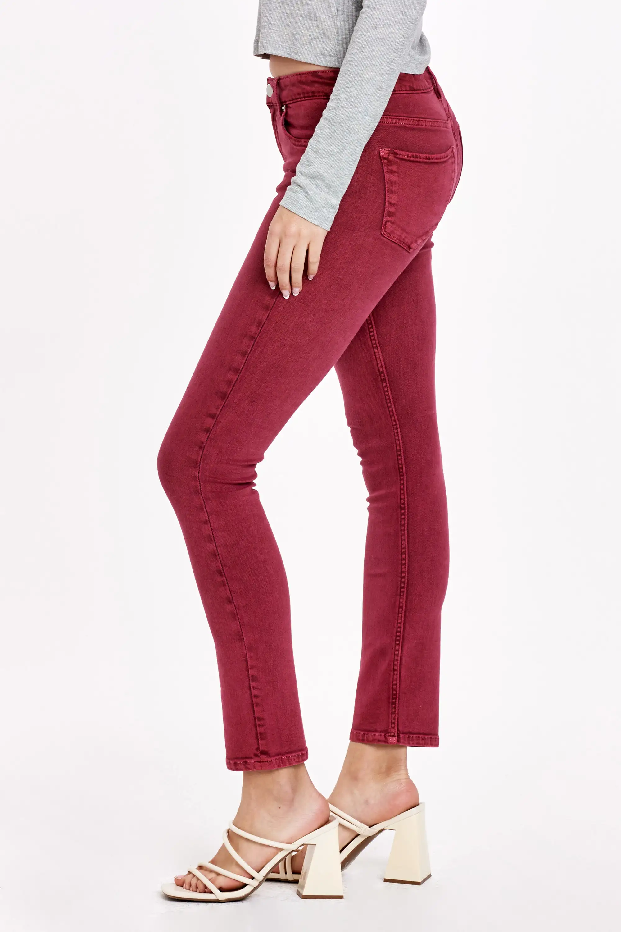 Blaire High Rise Ankle Slim Straight Jeans