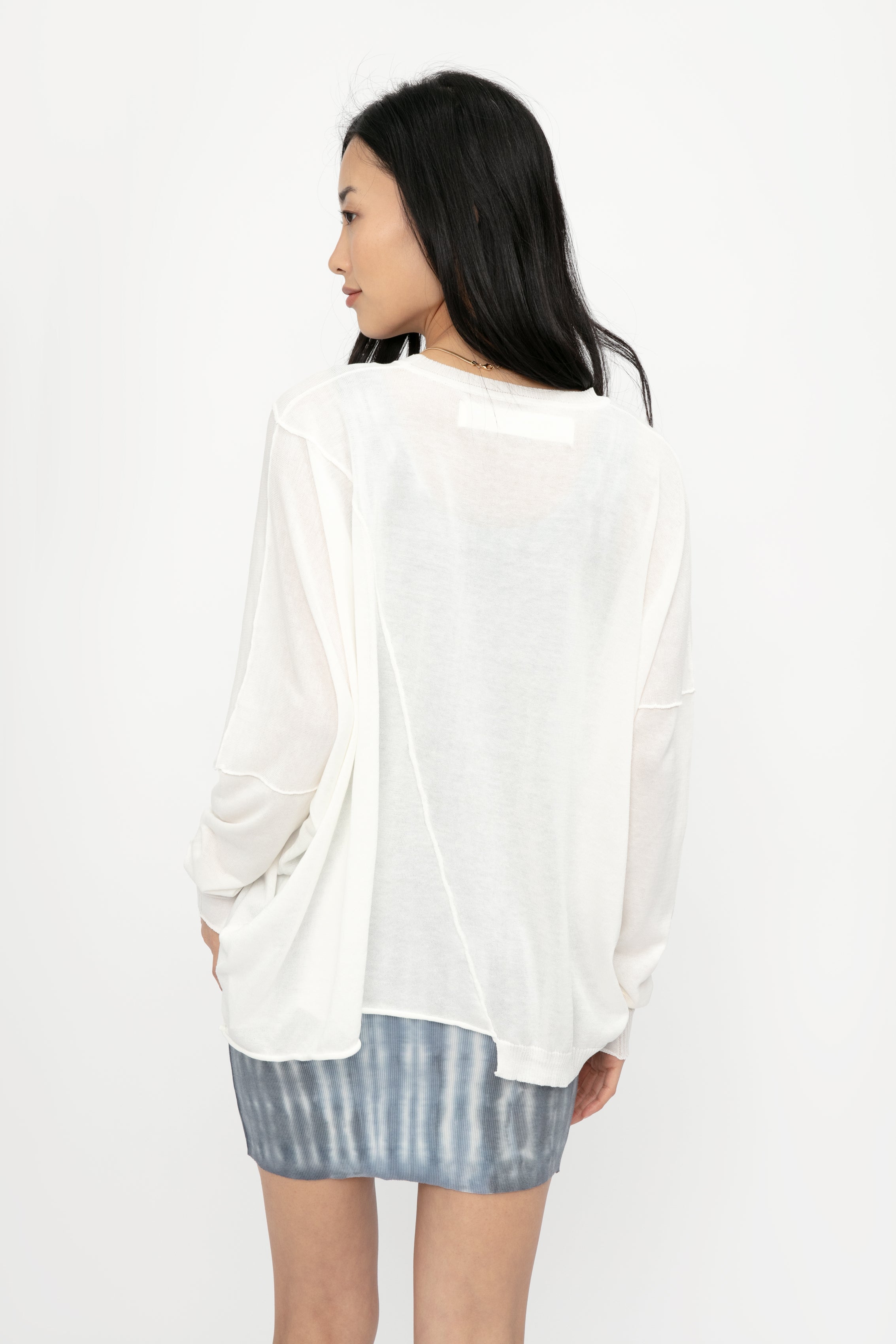 Boxy Asymmetrical Top in Ivory