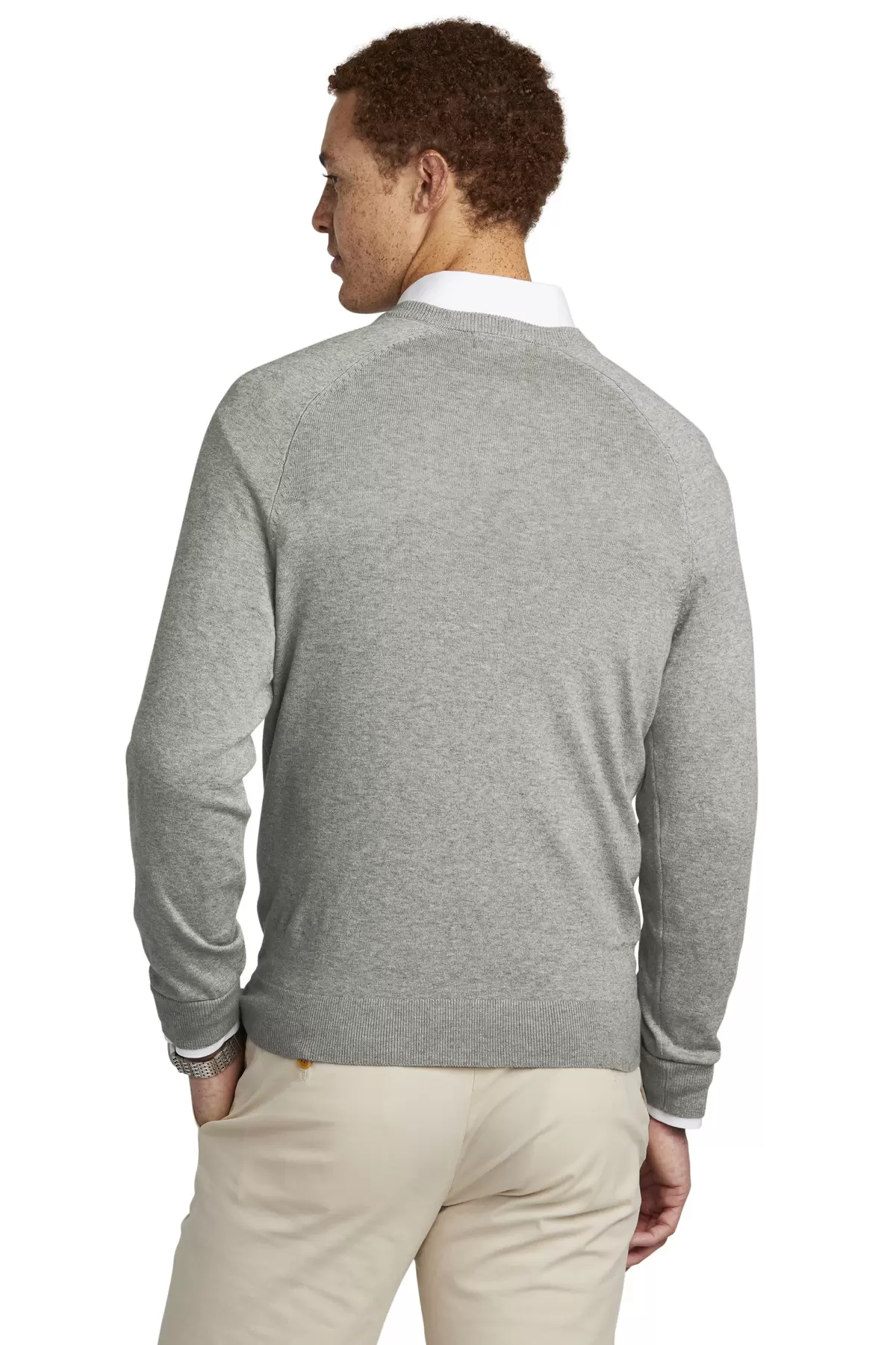 Brooks Brothers BB18400  Cotton Stretch V-Neck Sweater SKU: BB18400