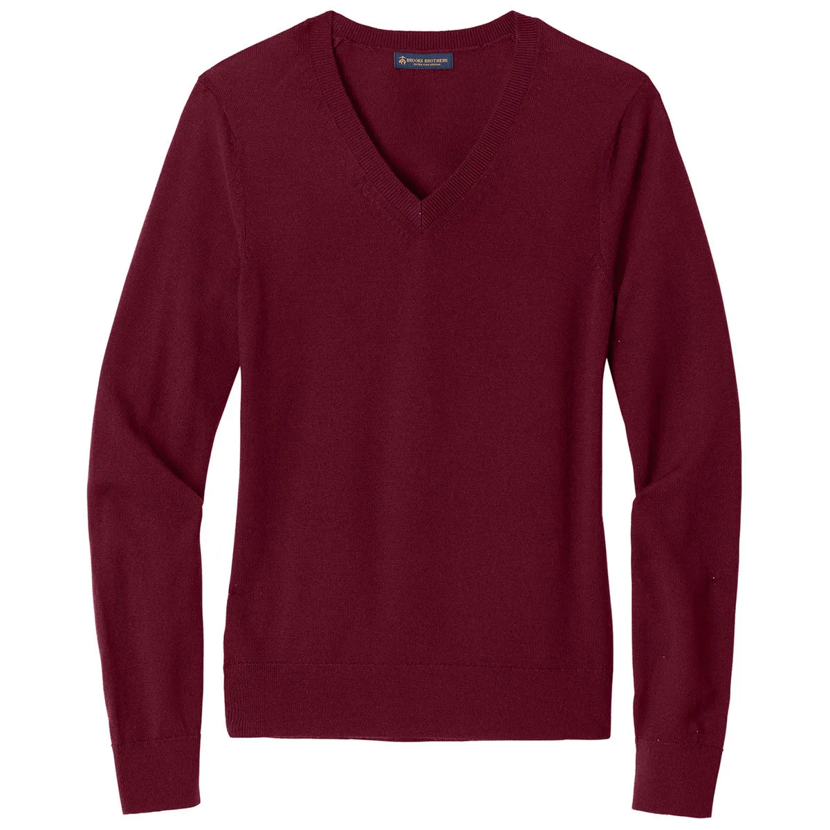 Brooks Brothers Women's Vintage Port Washable Merino V-Neck Sweater