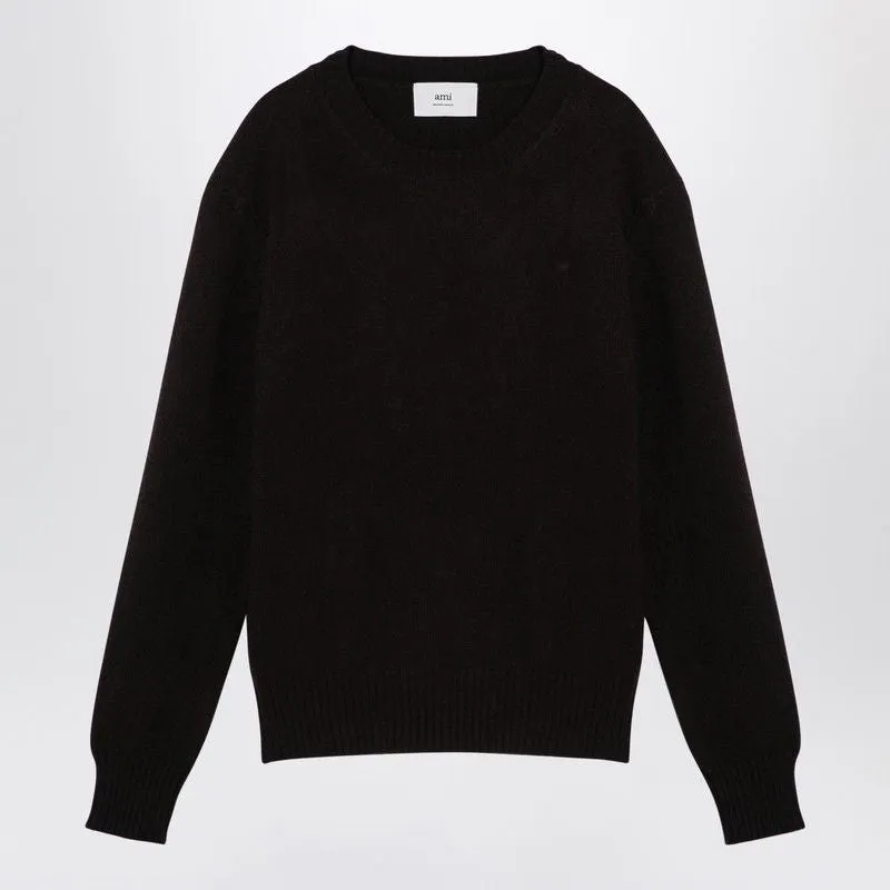 BROWN CASHMERE AMI DE COEUR SWEATER