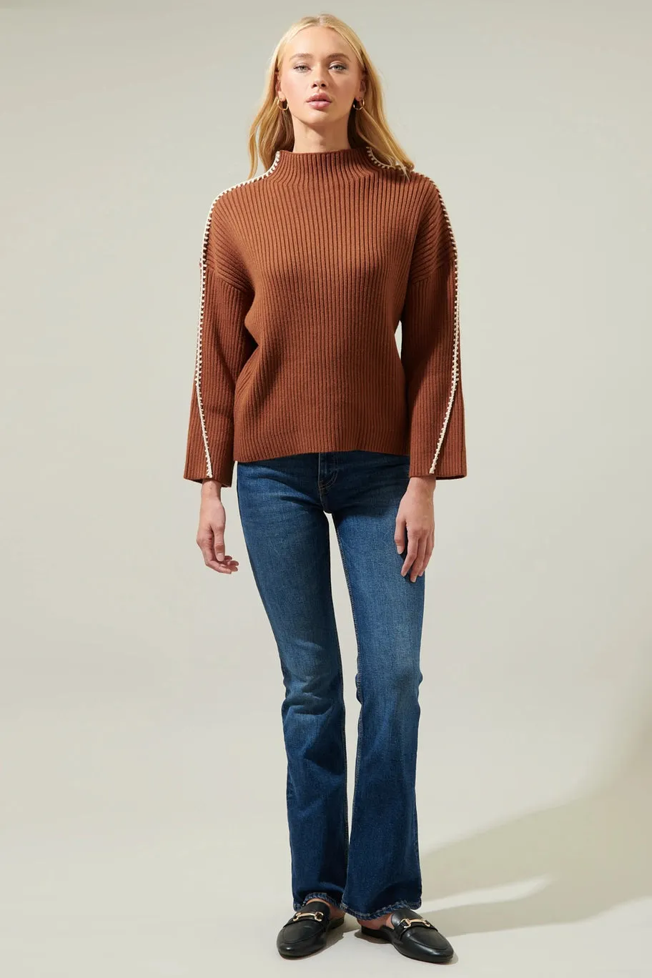 Cole Whipstitch Turtle Neck Sweater