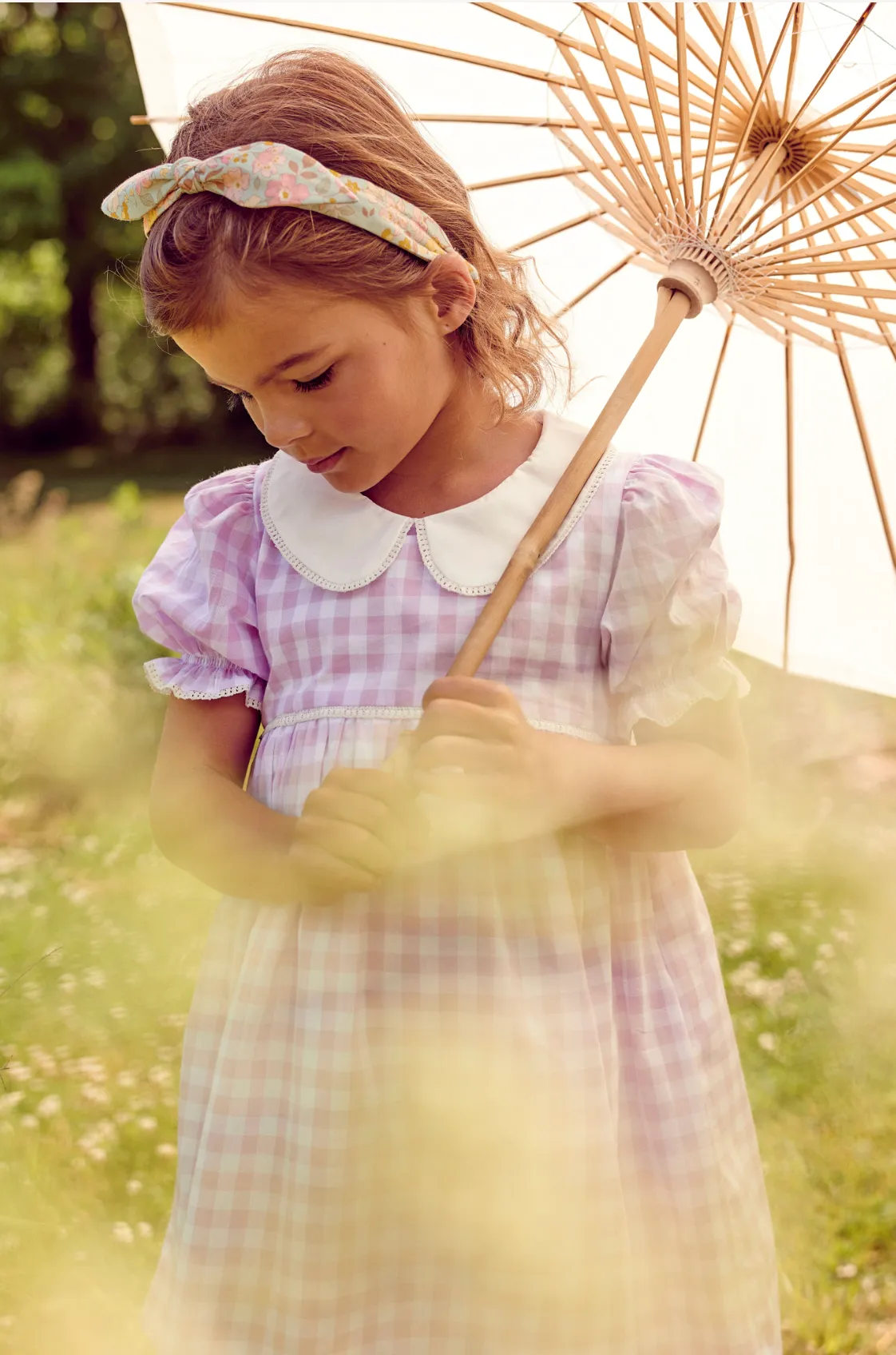 Early Sunday - Lilac Gingham Check Vanessa Dress