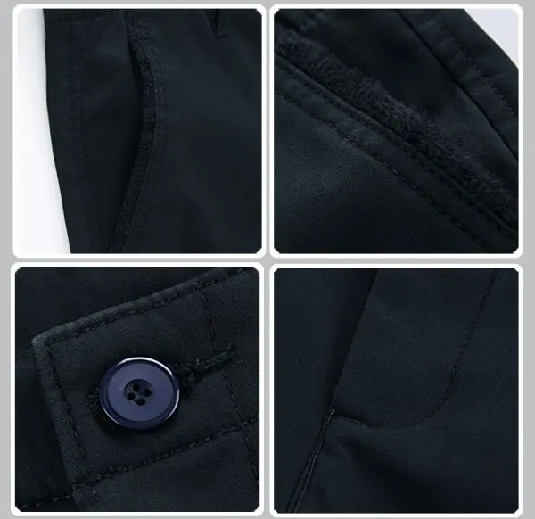 Extra thick Winter Jeans Pants for Men with inside fleece