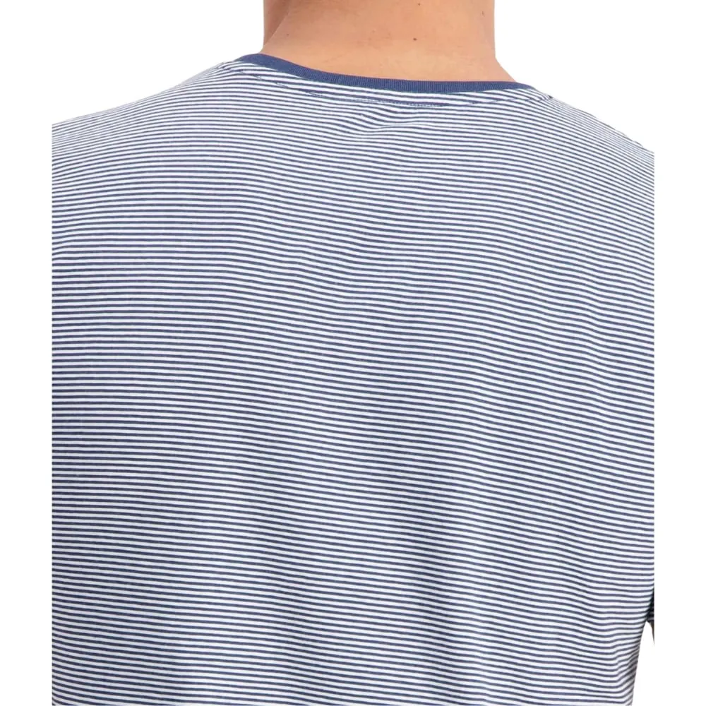 FYNCH-HATTON CASUAL FIT Navy T-SHIRT With Maritime Stripes | Menswear Online