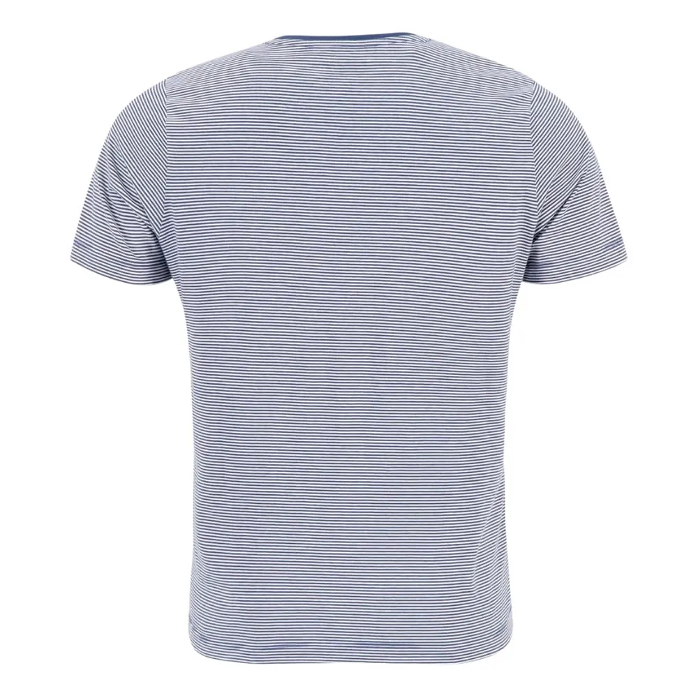 FYNCH-HATTON CASUAL FIT Navy T-SHIRT With Maritime Stripes | Menswear Online