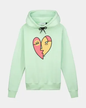 Heart Hoodie Mint Green