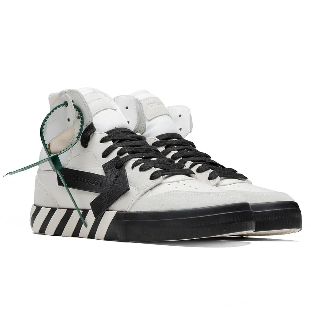 High Top Vulcanized Leather - White/black