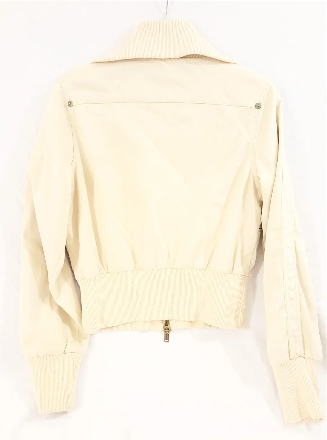 House of Dereon Cream Bomber Jacket