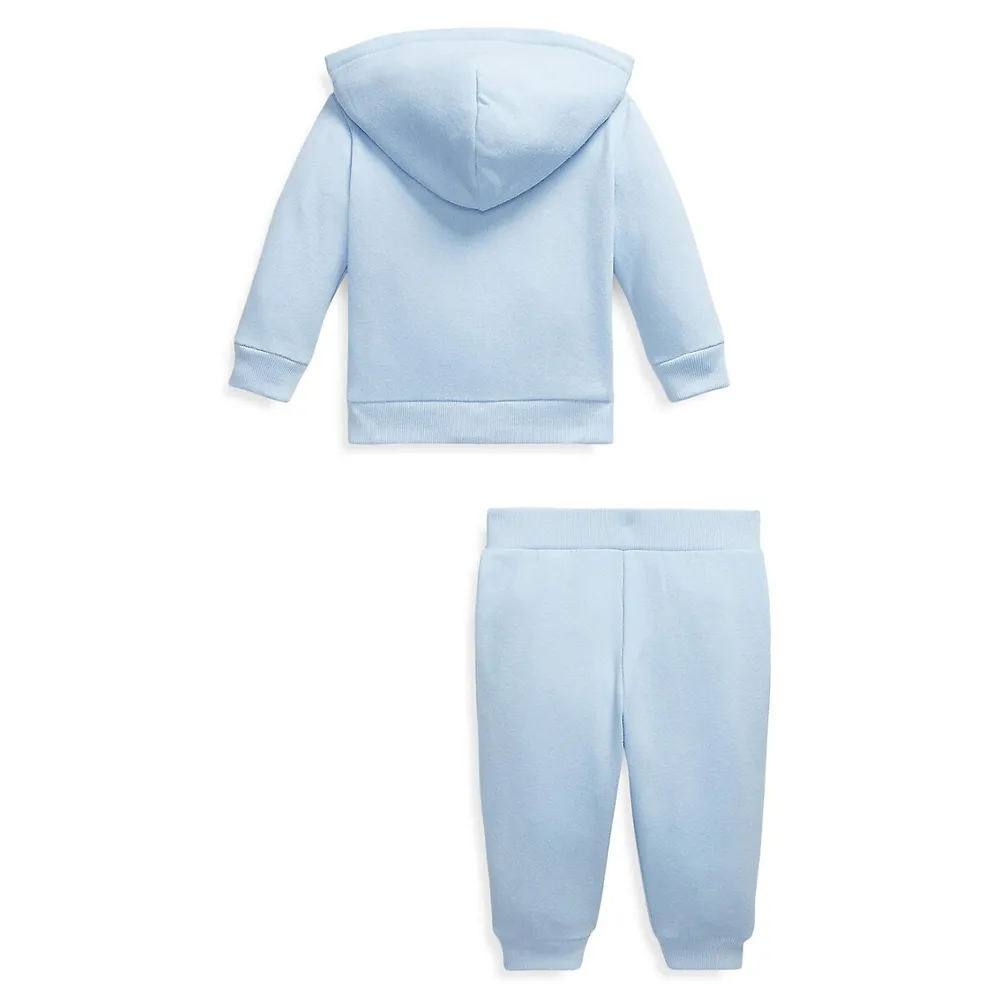 Hudson's Bay Baby Boy's 2-Piece Fleece Full-Zip Hoodie & Pants Set