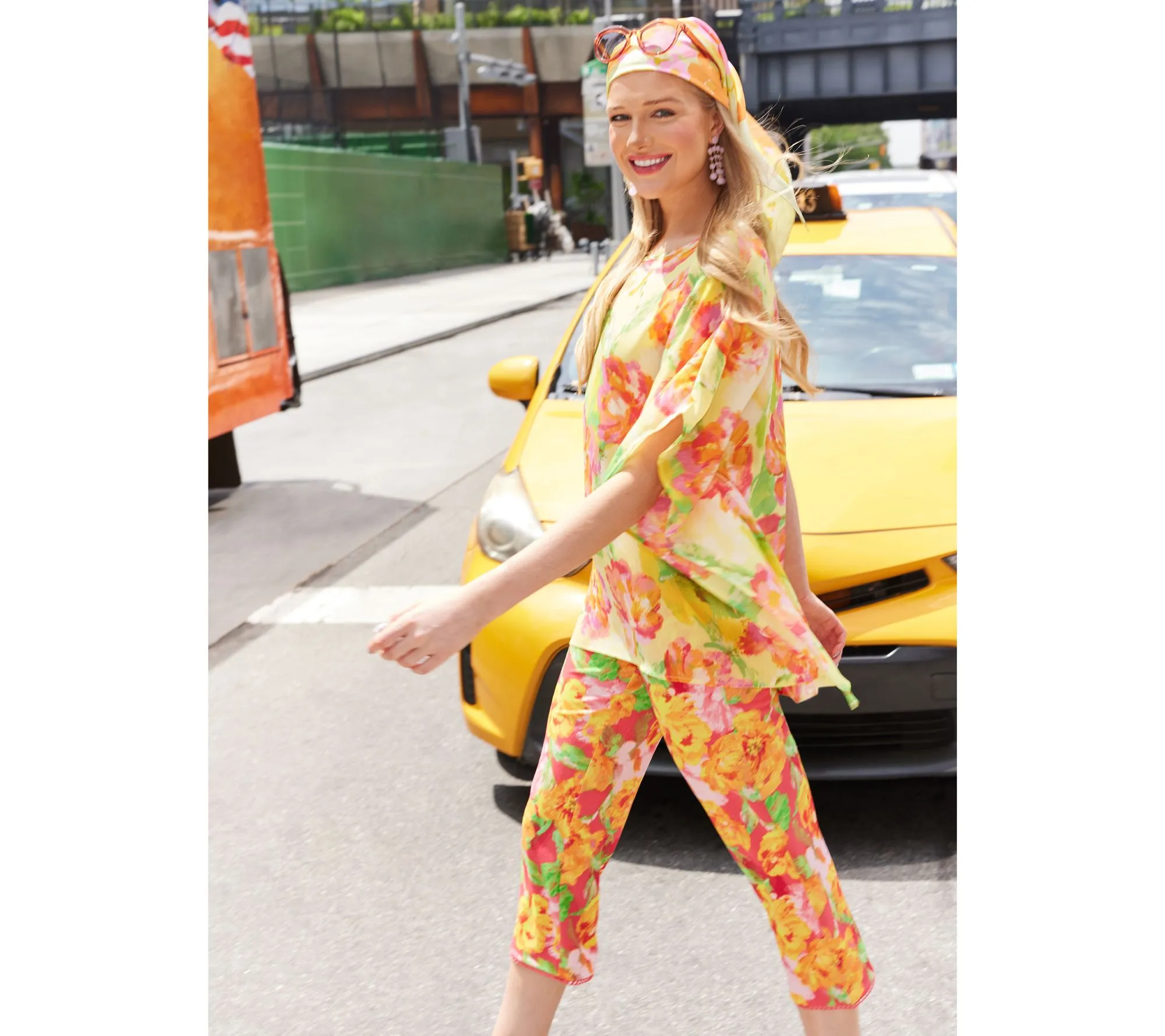 Isaac Mizrahi Live! Tall Printed Pebble Knit Crop Straight Pants