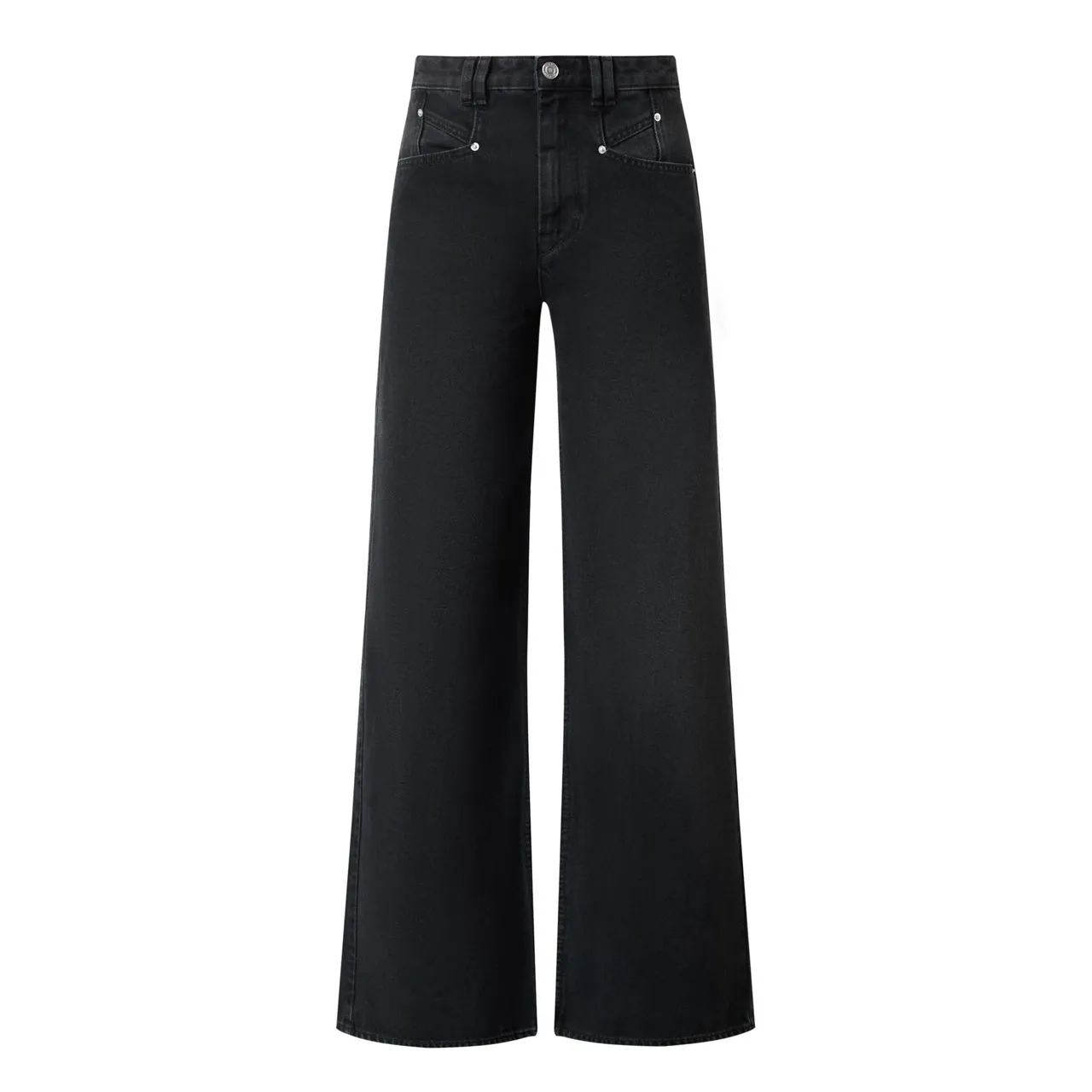 ISABEL MARANT Lemony High-Rise Denim Jeans - Black