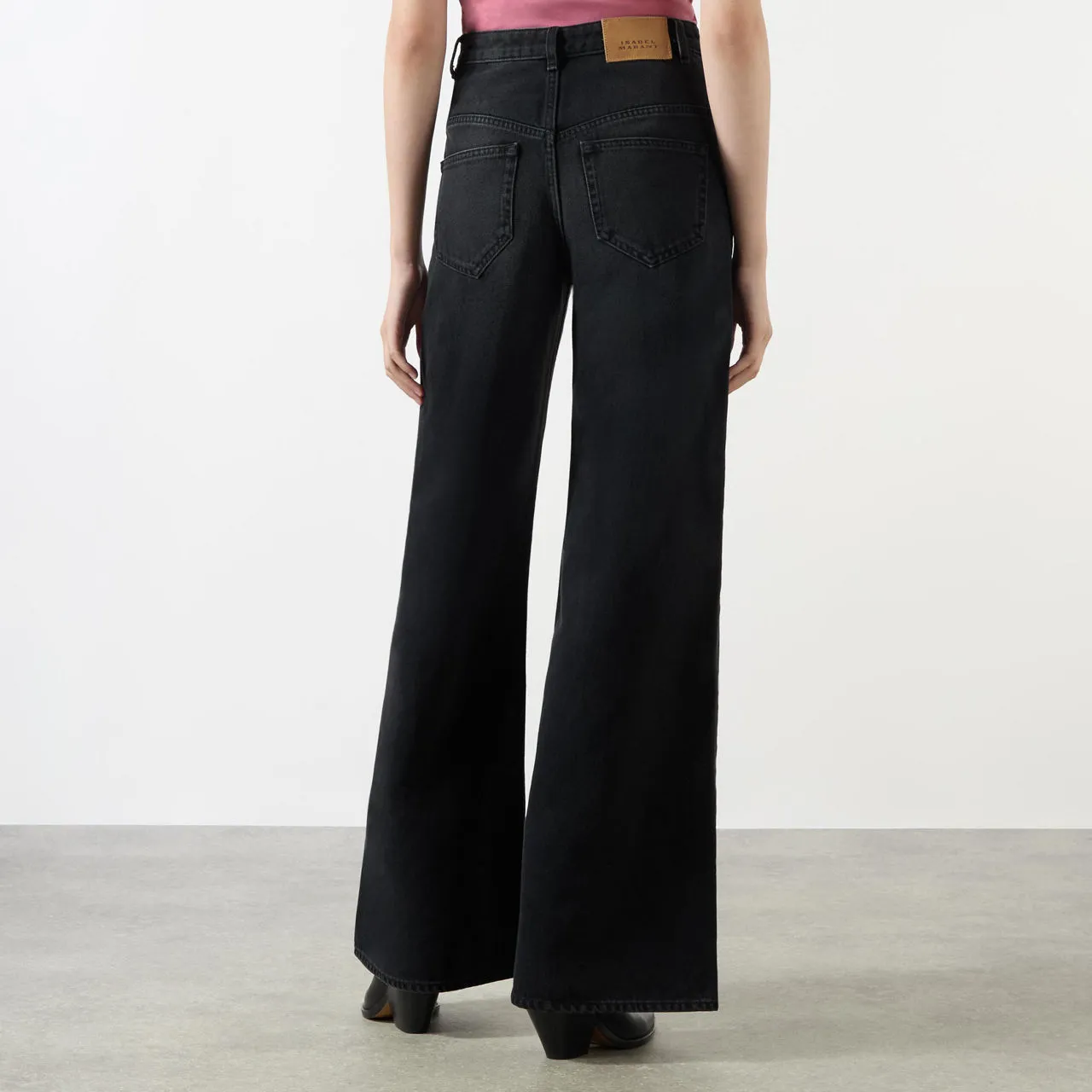 ISABEL MARANT Lemony High-Rise Denim Jeans - Black