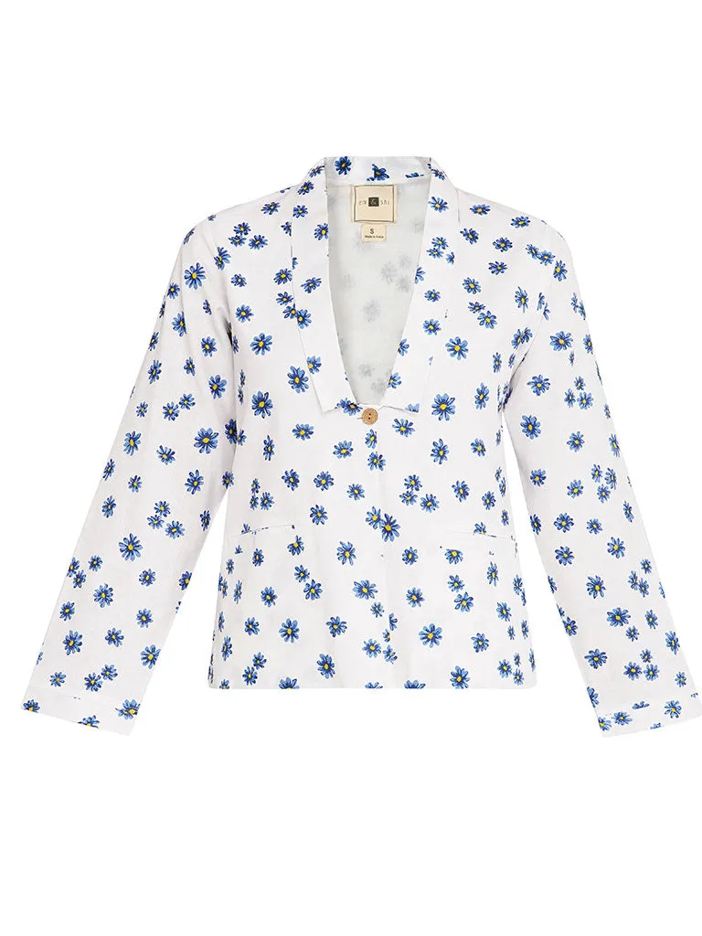 Ivory Daisy Day Blazer