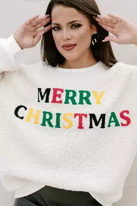 Ivory Merry Christmas Pullover