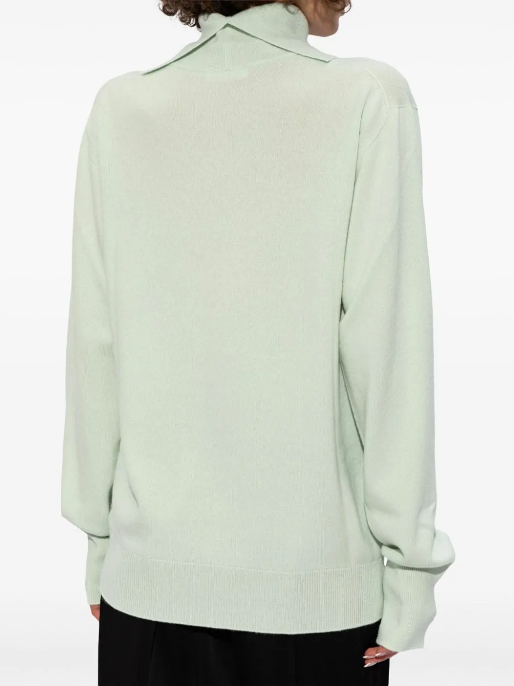 JIL SANDER Luxurious Green Turtleneck Sweater for Women - FW24 Collection