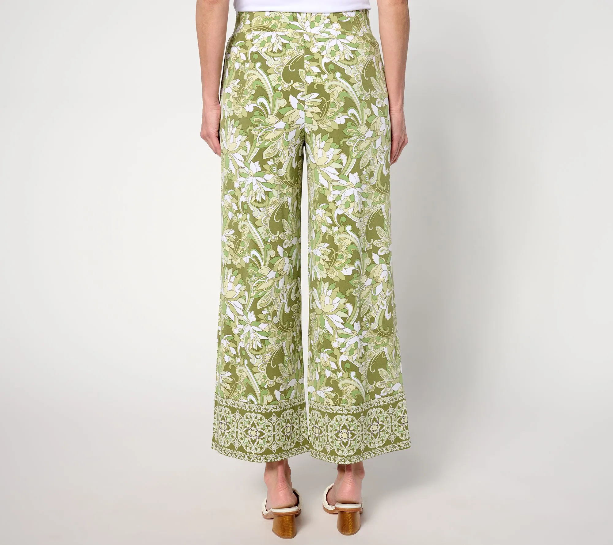 Joan Rivers Regular Luxe Knit Printed Crop Pant