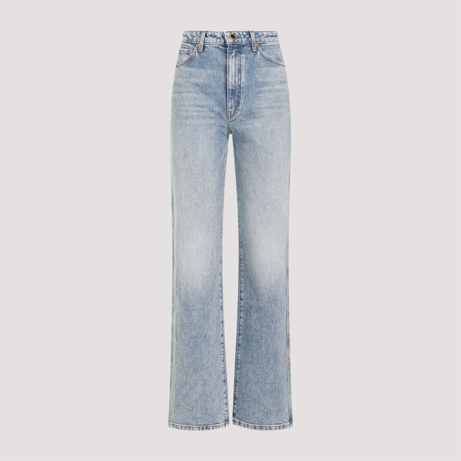 KHAITE High-Rise Straight-Leg Danielle Jeans