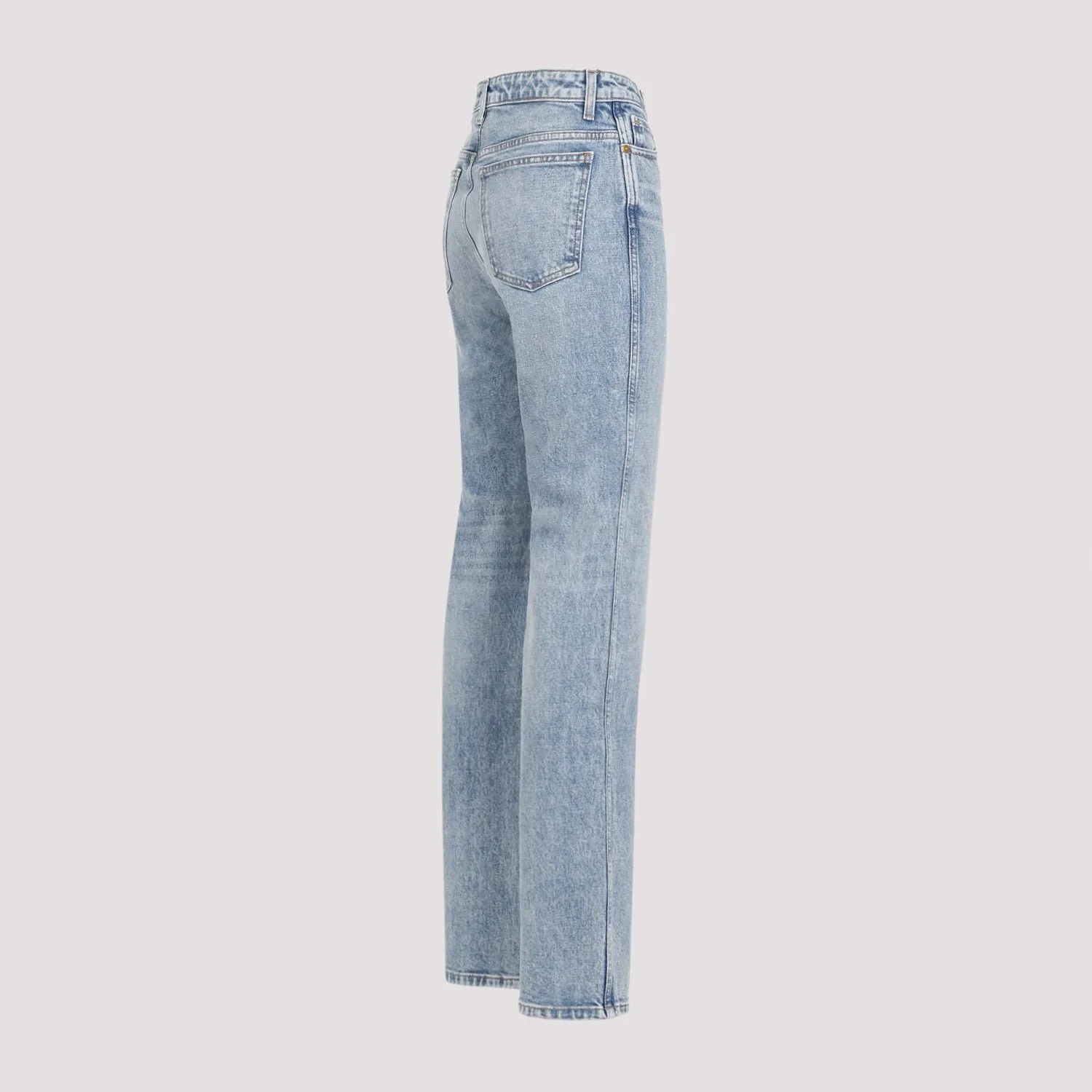 KHAITE High-Rise Straight-Leg Danielle Jeans