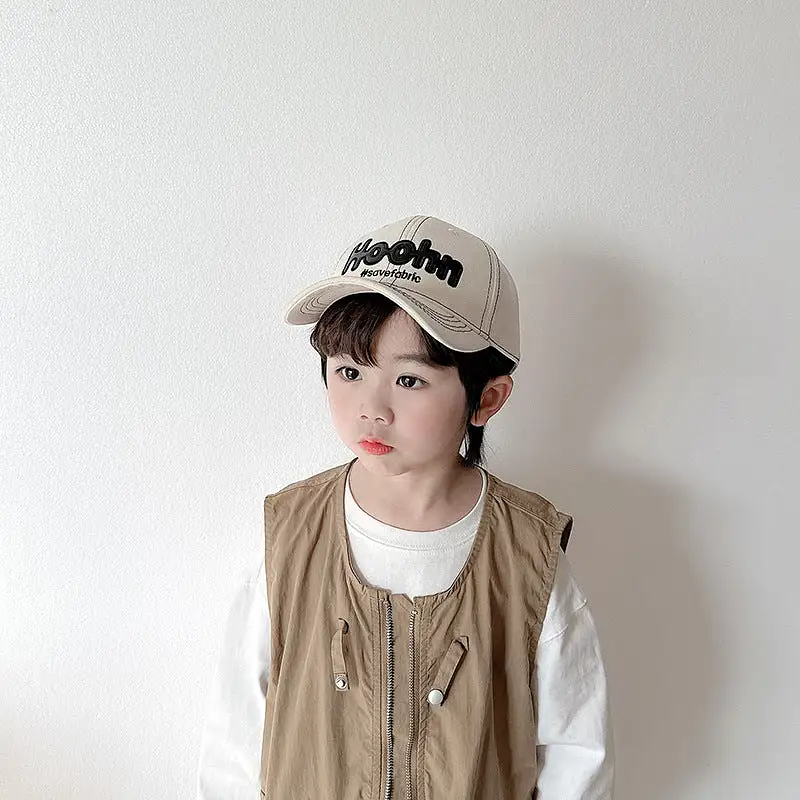 Kid Girls Boys Letters Color-blocking Embroidered Accessories Hats Wholesale 240111152