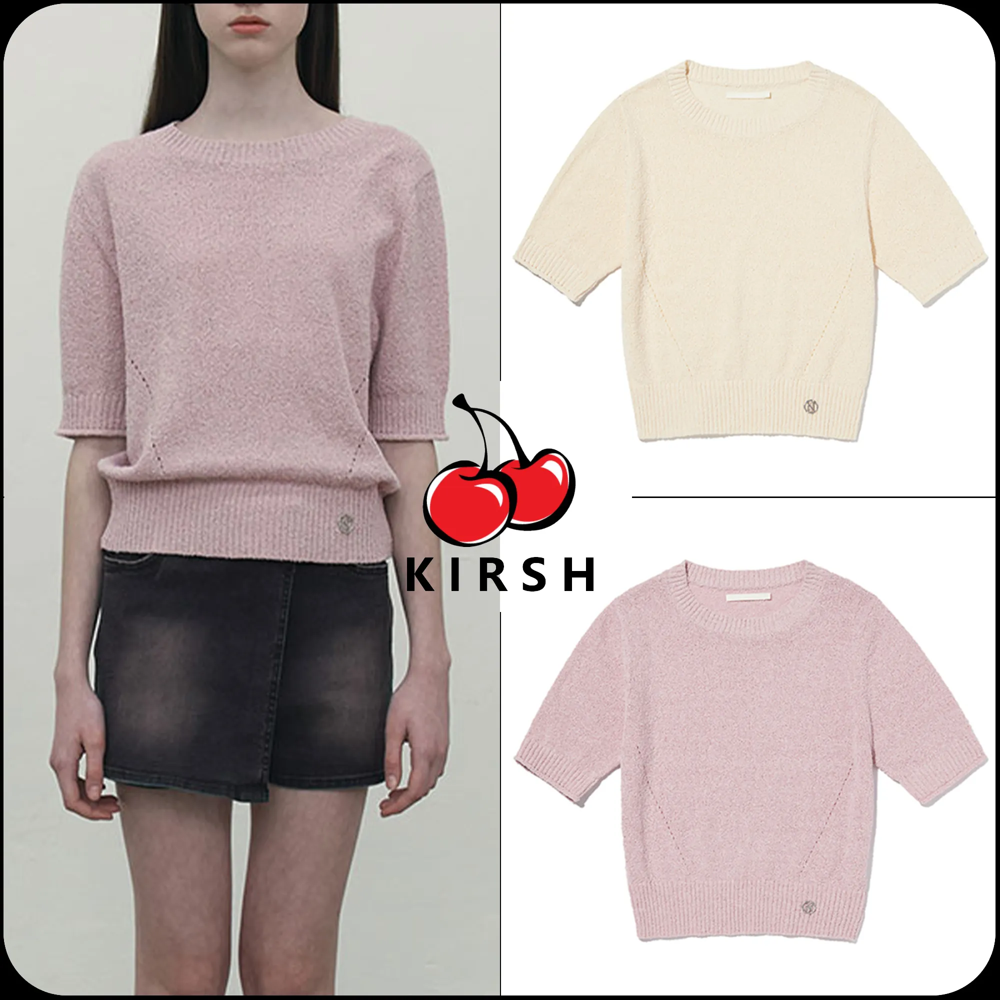 KIRSH  |[ KIRSH ]★24SS★COLLECTION HALF SLEEVE CROP KNIT