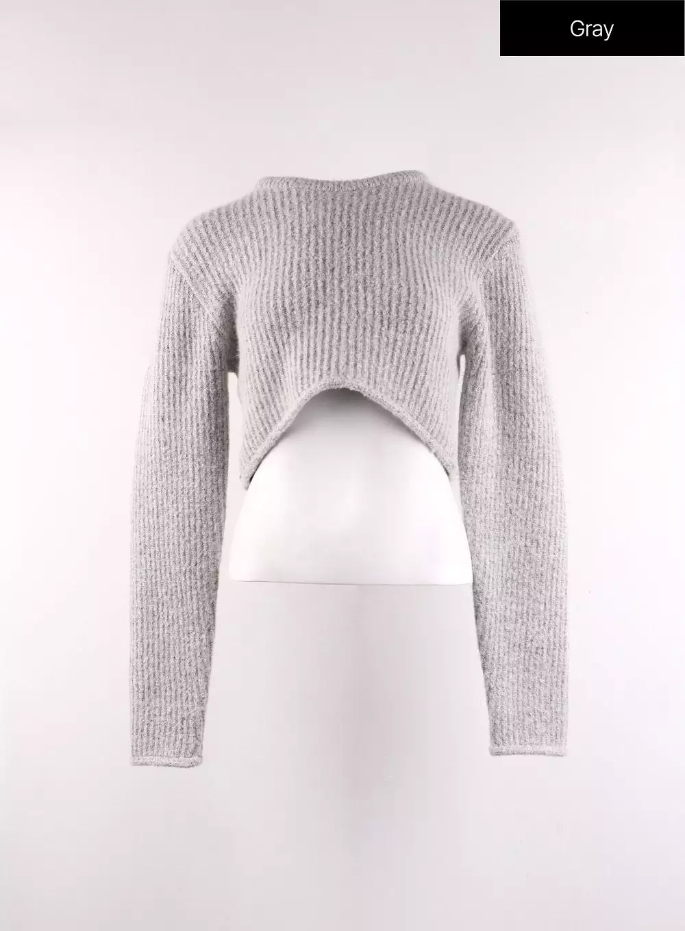 Knit Long Sleeve Crop Top CF405