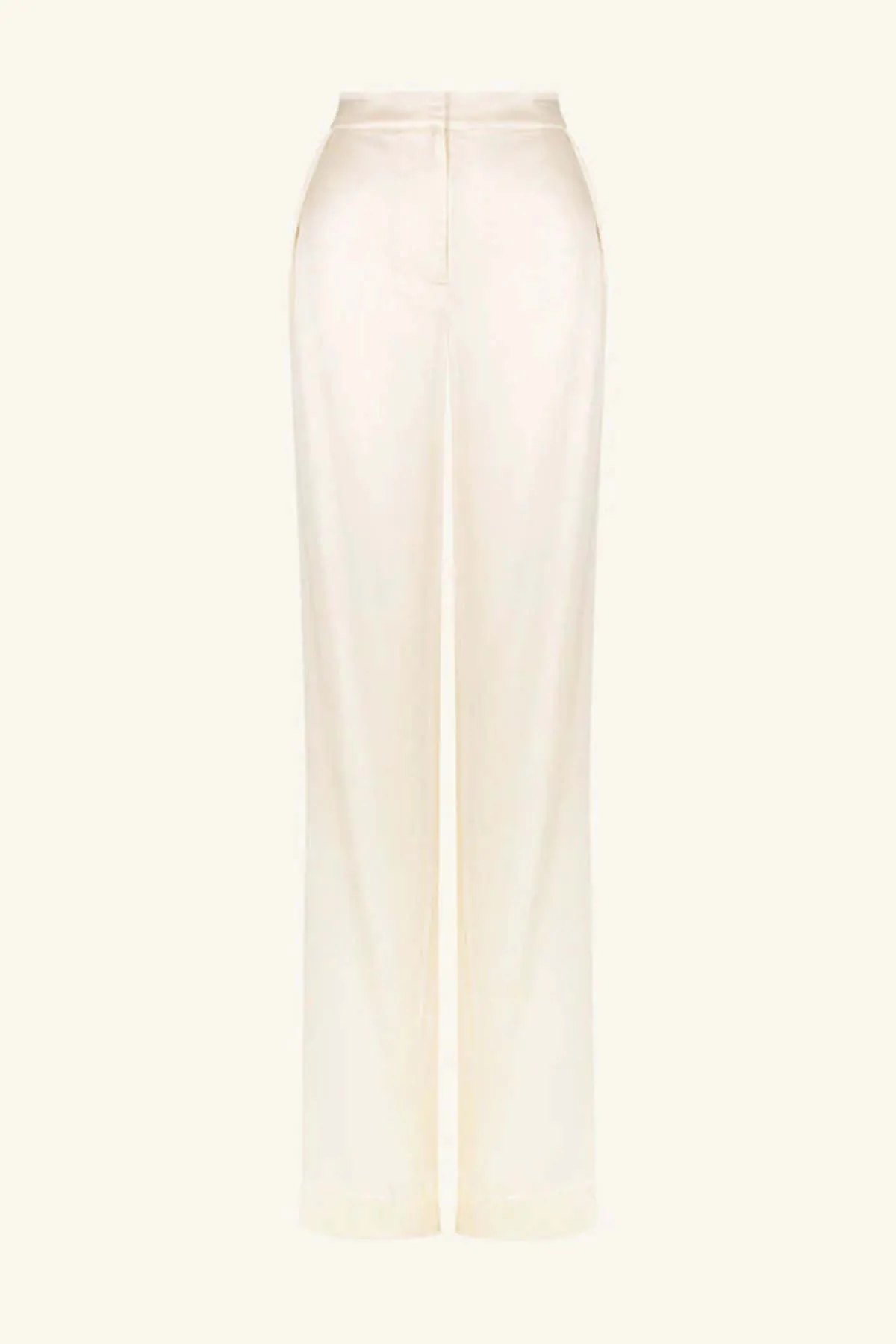 La Lune Mid Rise Straight Leg Pant - Cream