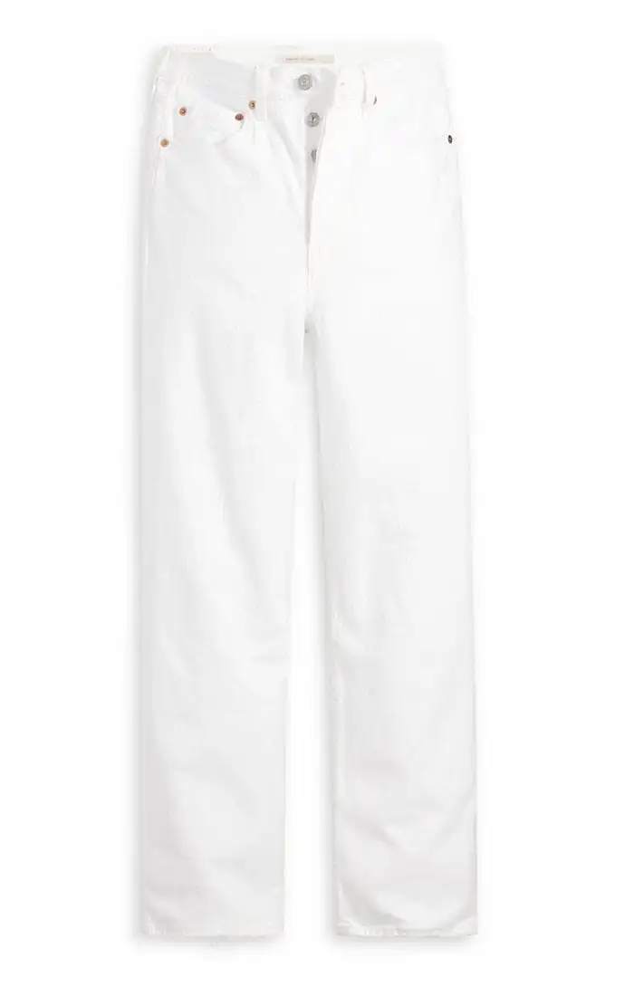 Levi's Ribcage Straight Ankle Jean in Off White