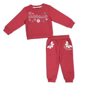 Lids Girls Toddler Colosseum Crimson Alabama Crimson Tide Flower Power Fleece Pullover Sweatshirt & Pants