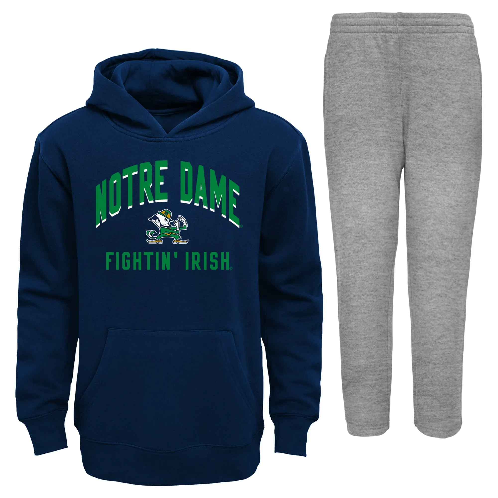 Lids Infant Navy/Gray Notre Dame Fighting Irish Play-By-Play Pullover Fleece Hoodie & Pants Set