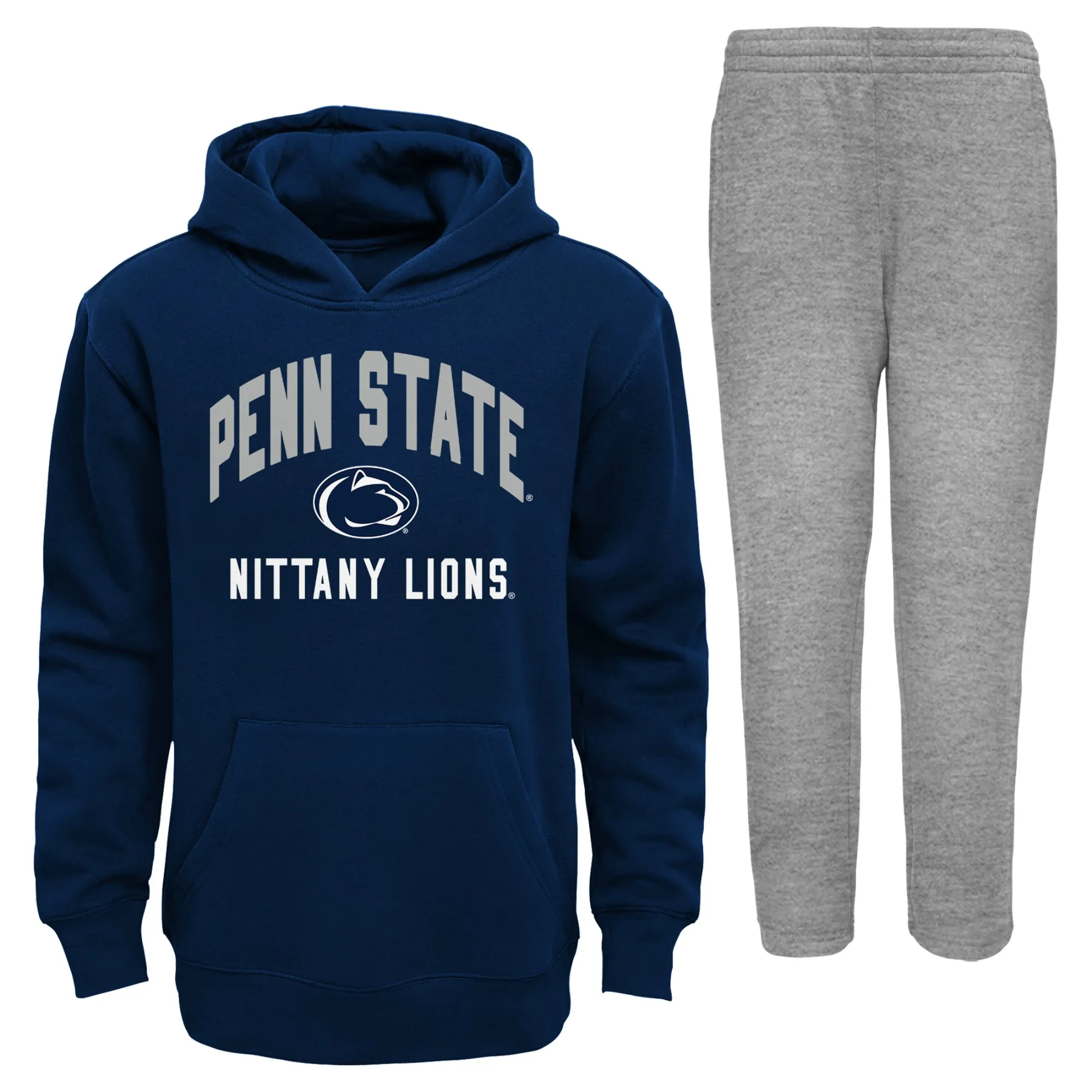 Lids Infant Navy/Gray Penn State Nittany Lions Play-By-Play Pullover Fleece Hoodie & Pants Set