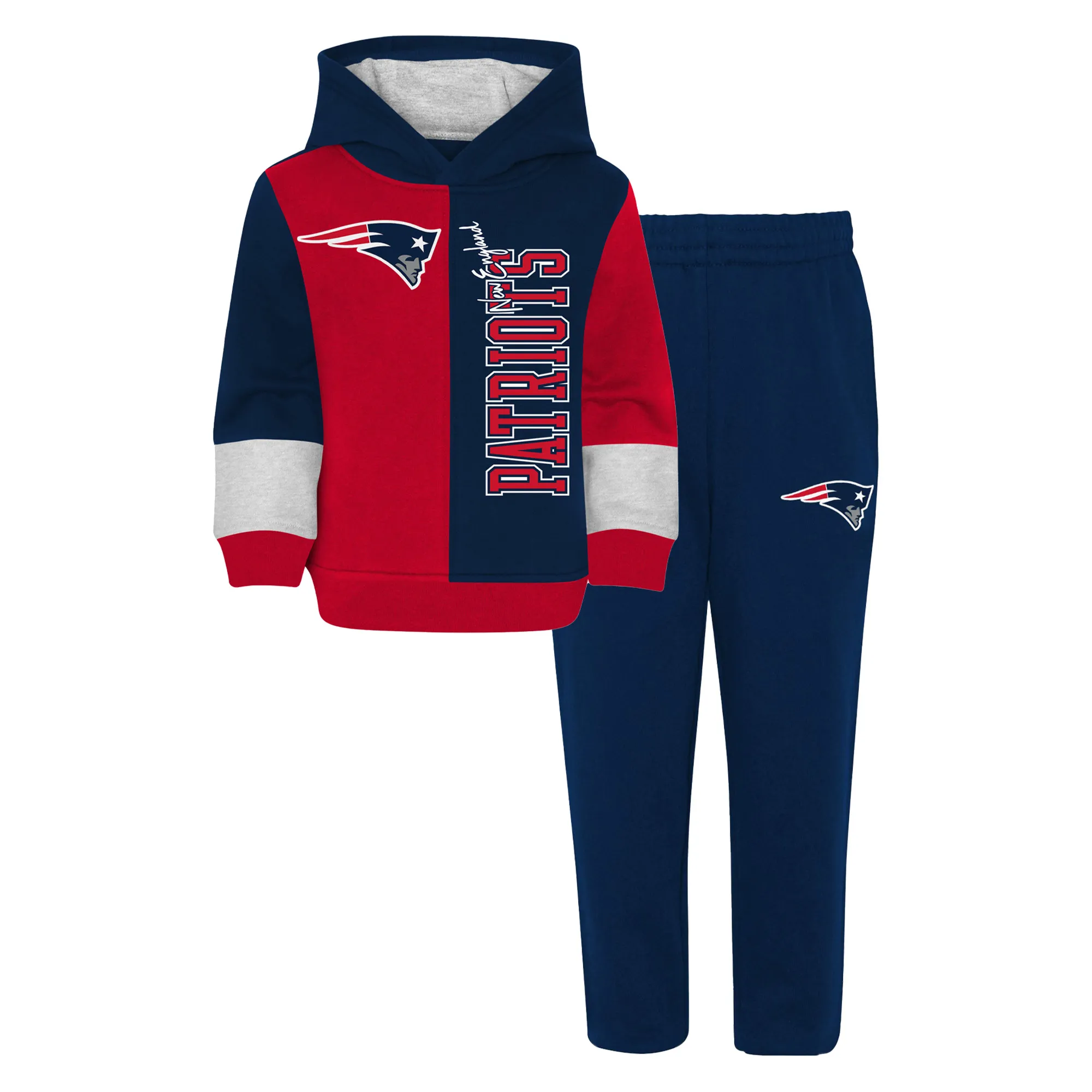 Lids Toddler  Navy New England Patriots 50 Yard Dash Fleece Pullover Hoodie & Pants Set