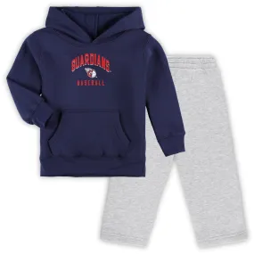 Lids Toddler Navy/Gray Cleveland Guardians Play-By-Play Pullover Fleece Hoodie & Pants Set