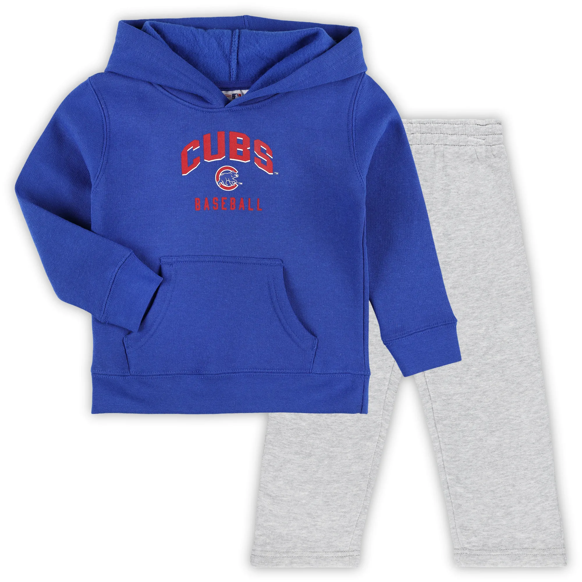 Lids Toddler Royal/Gray Chicago Cubs Play-By-Play Pullover Fleece Hoodie & Pants Set