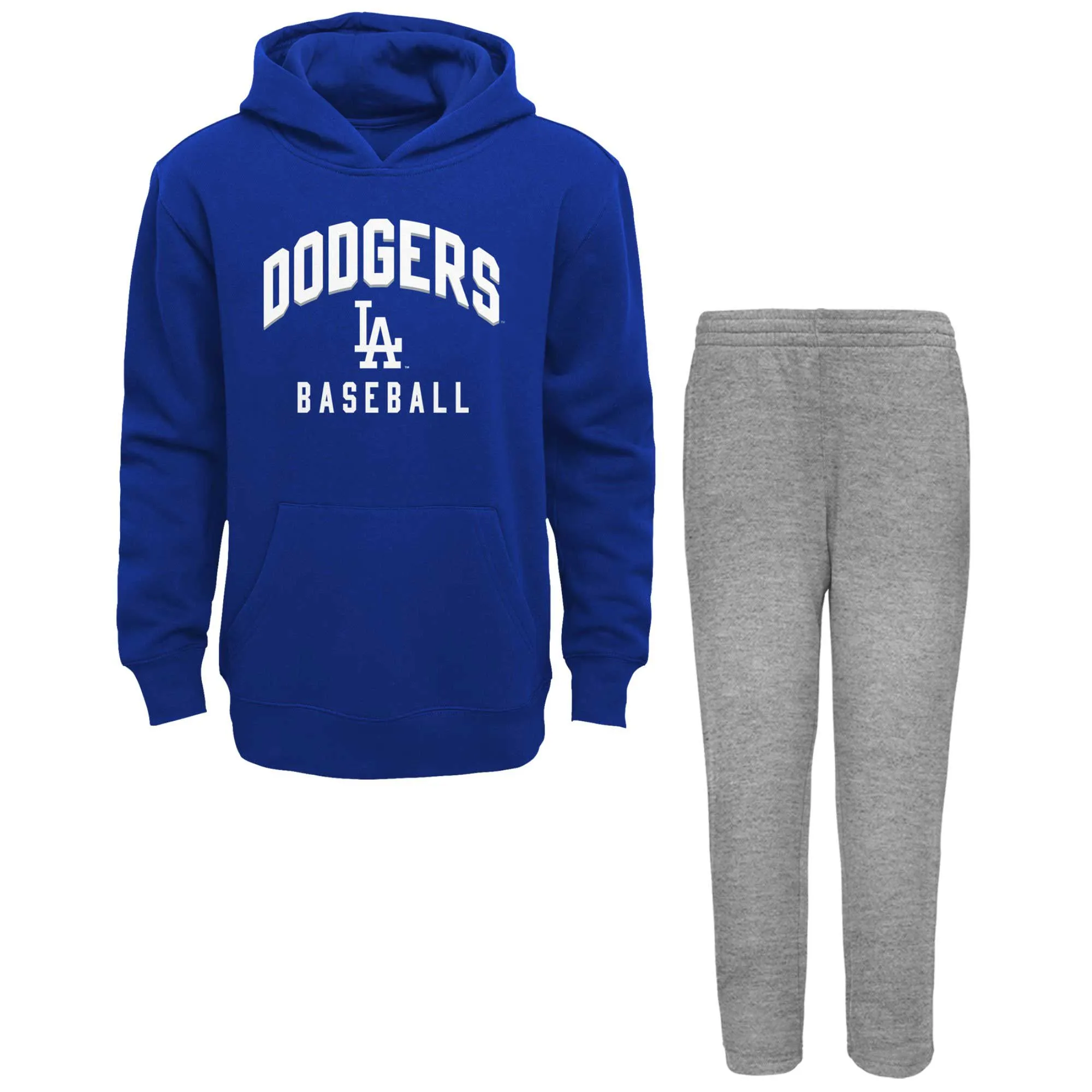 Lids Toddler Royal/Gray Los Angeles Dodgers Play-By-Play Pullover Fleece Hoodie & Pants Set