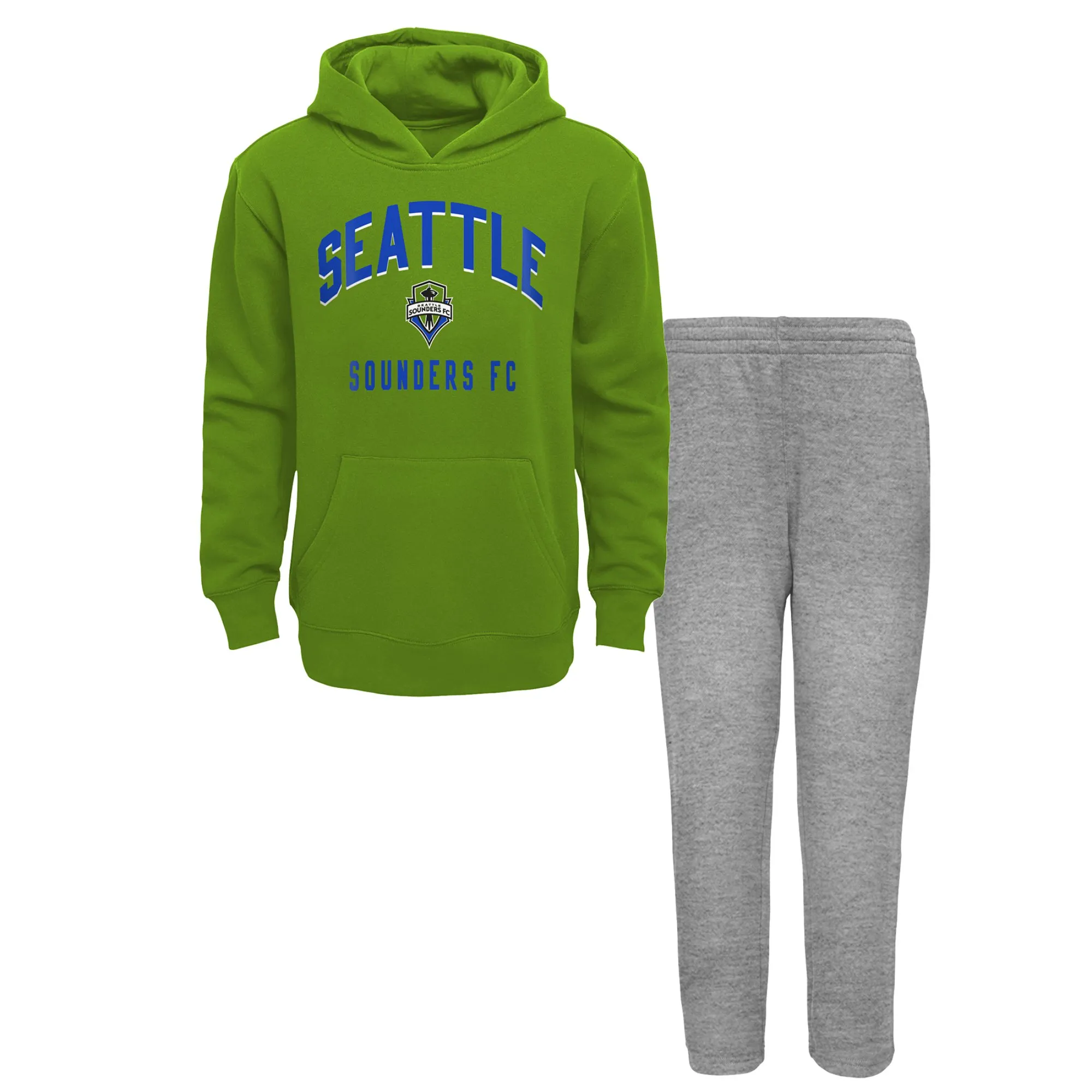 Lids Youth Green/Gray Seattle Sounders FC Play-By-Play Pullover Fleece Hoodie & Pants Set