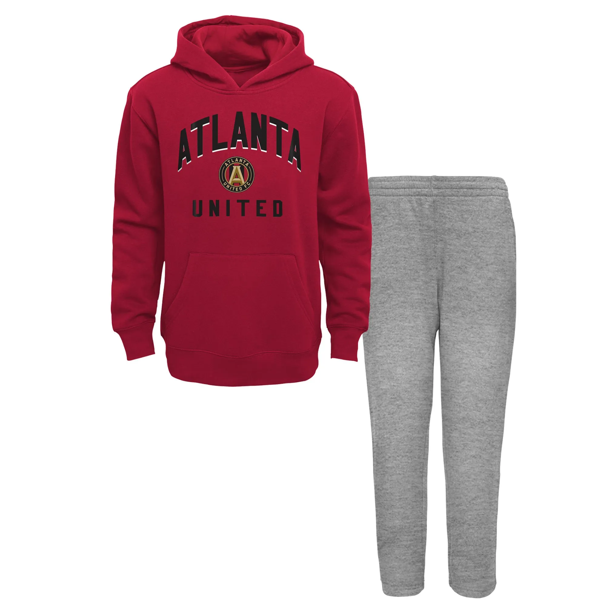 Lids Youth Red/Gray Atlanta United FC Play-By-Play Pullover Fleece Hoodie & Pants Set