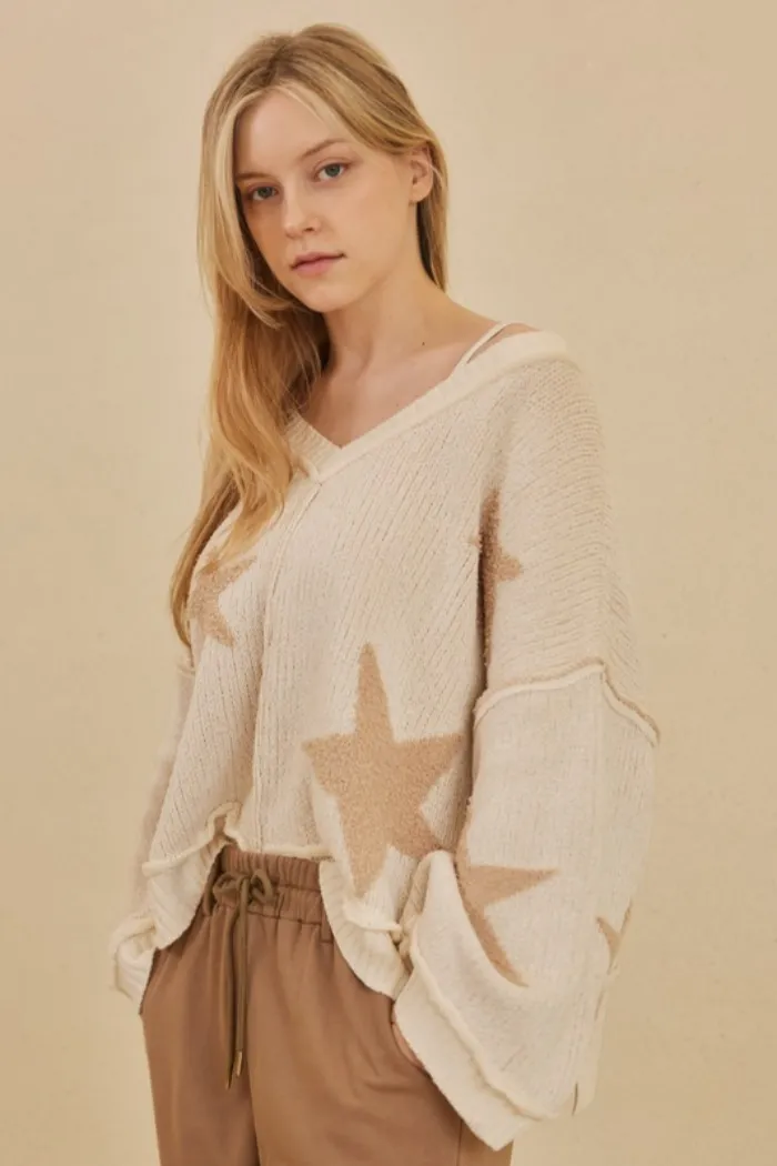 Loose Fit Star Sweater