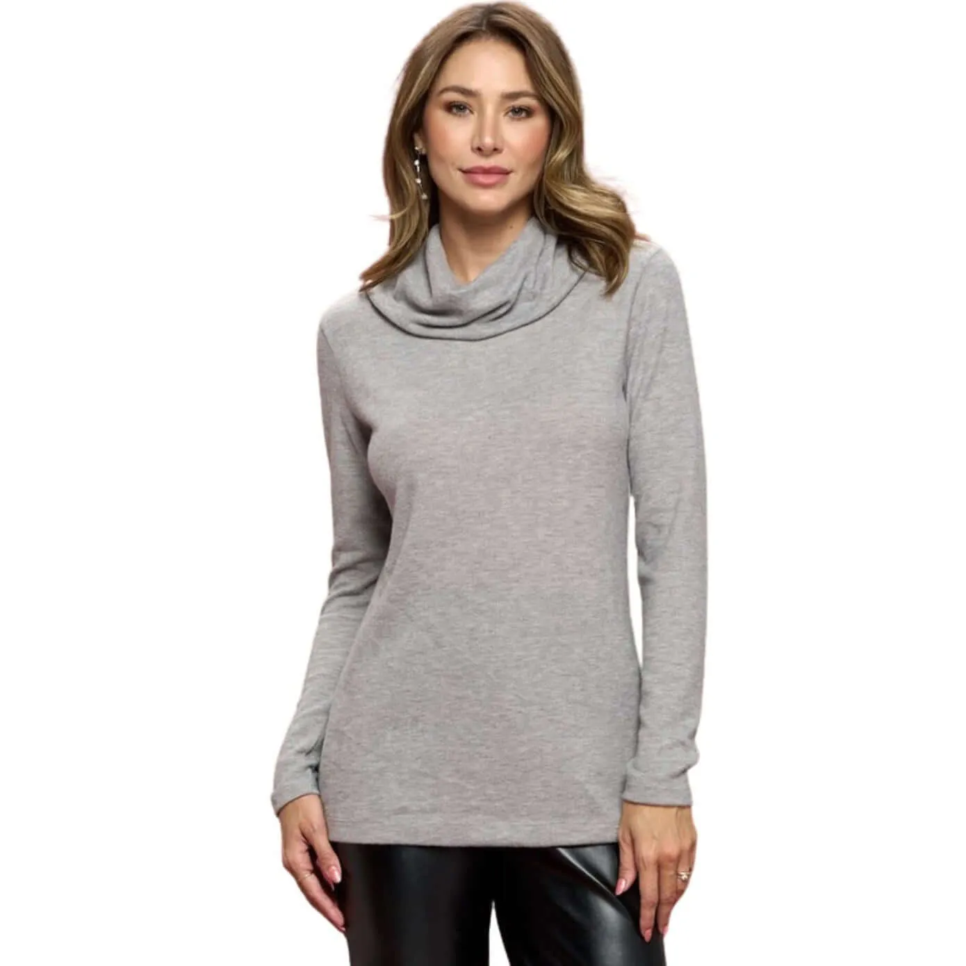 Luxury Feel Cowl Neck Sweater Made in USA