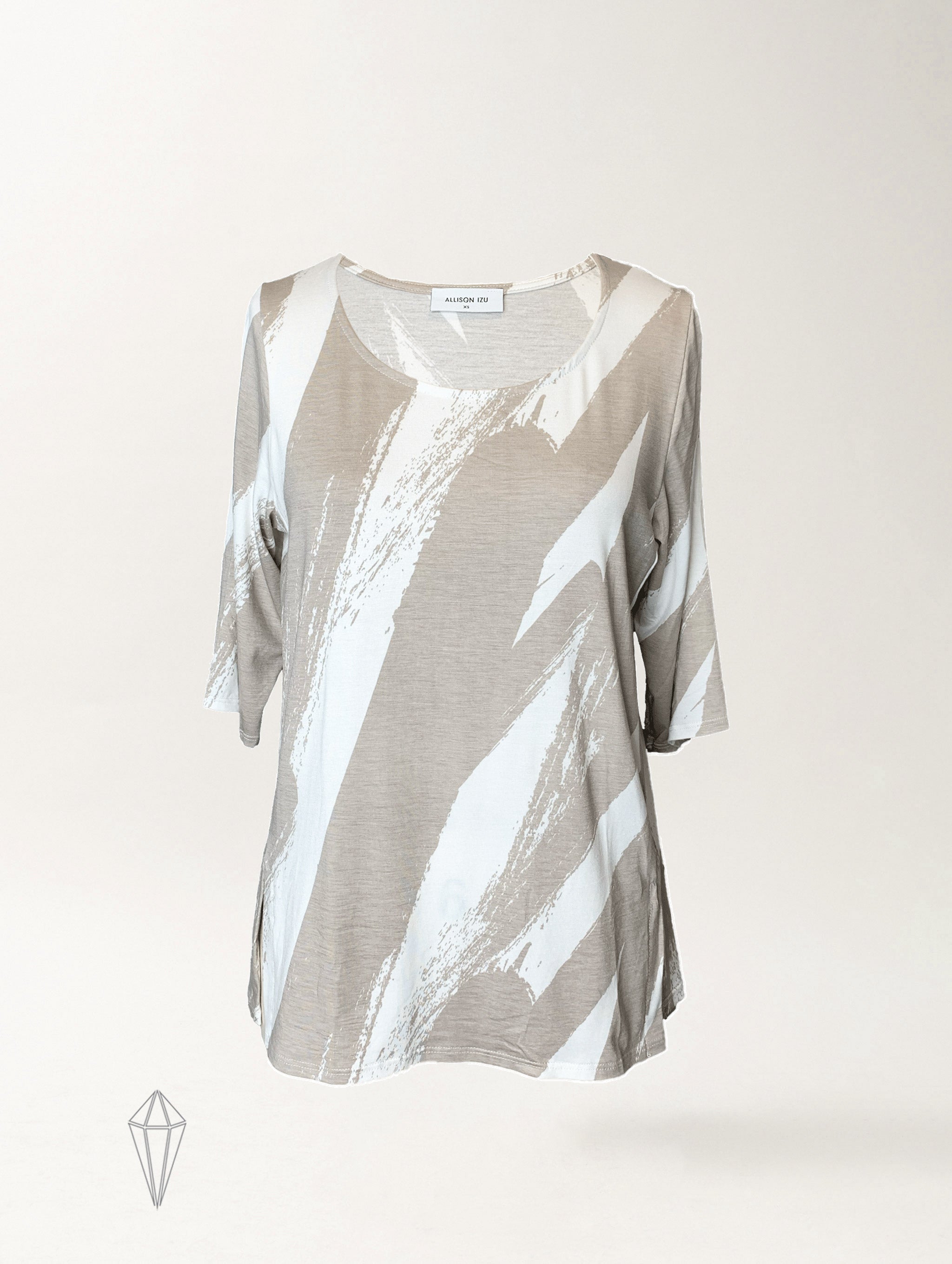 Mandy Top - Stone Sumi Rayon Jersey